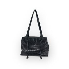 Chanel Shopping Fever Black Leather Handbag