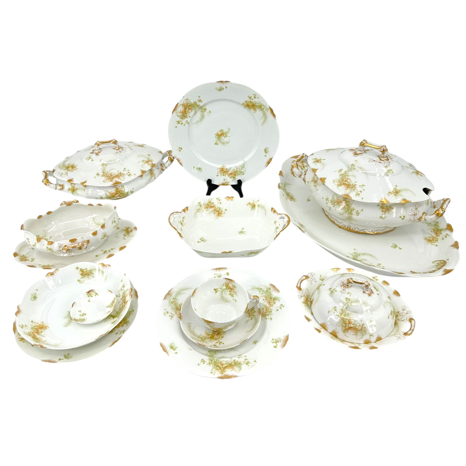 Haviland Limoges Porcelain Dinnerware Set: Haviland Limoges porcelain dinnerware set.