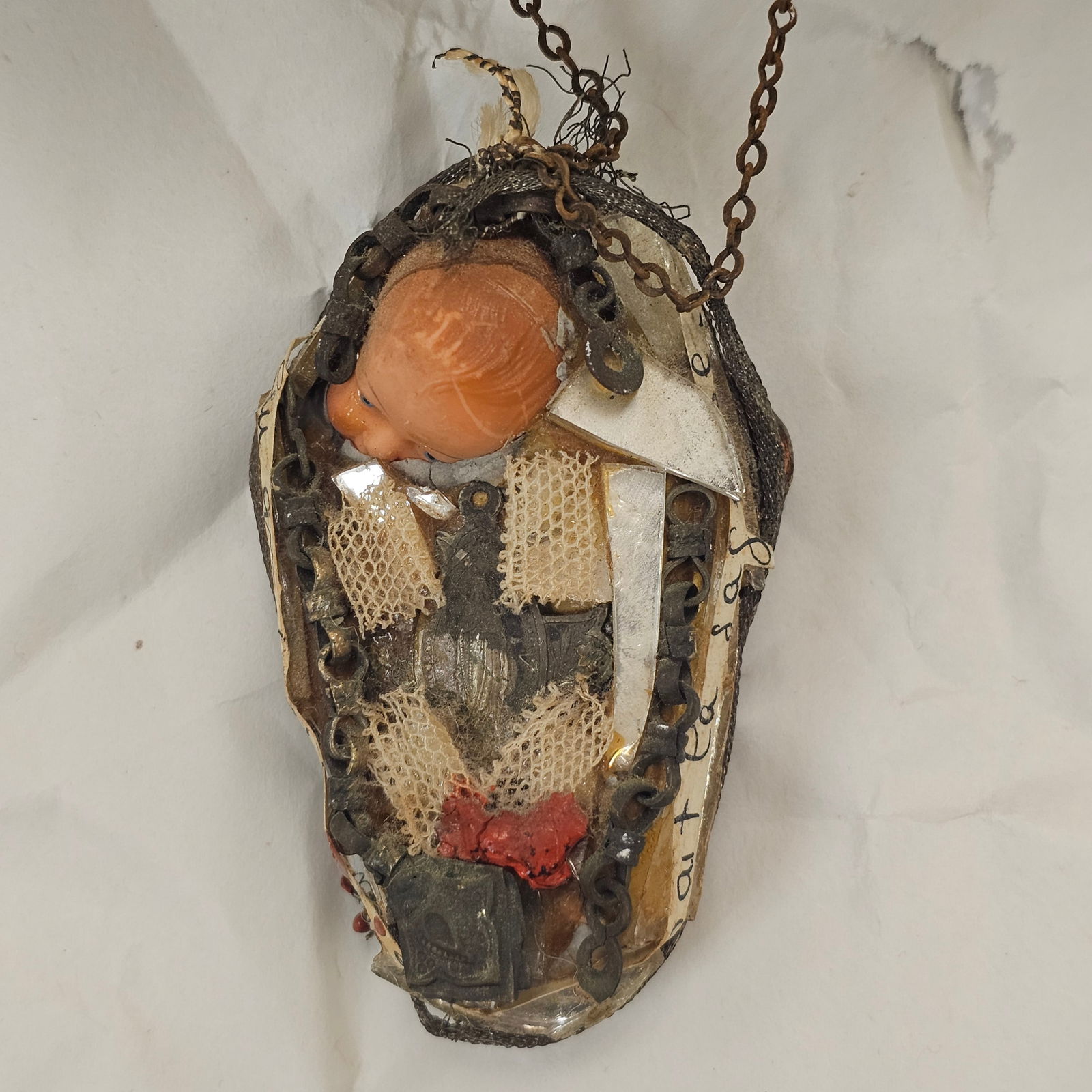 Assemblage Tramp Art 'Clock' - 13