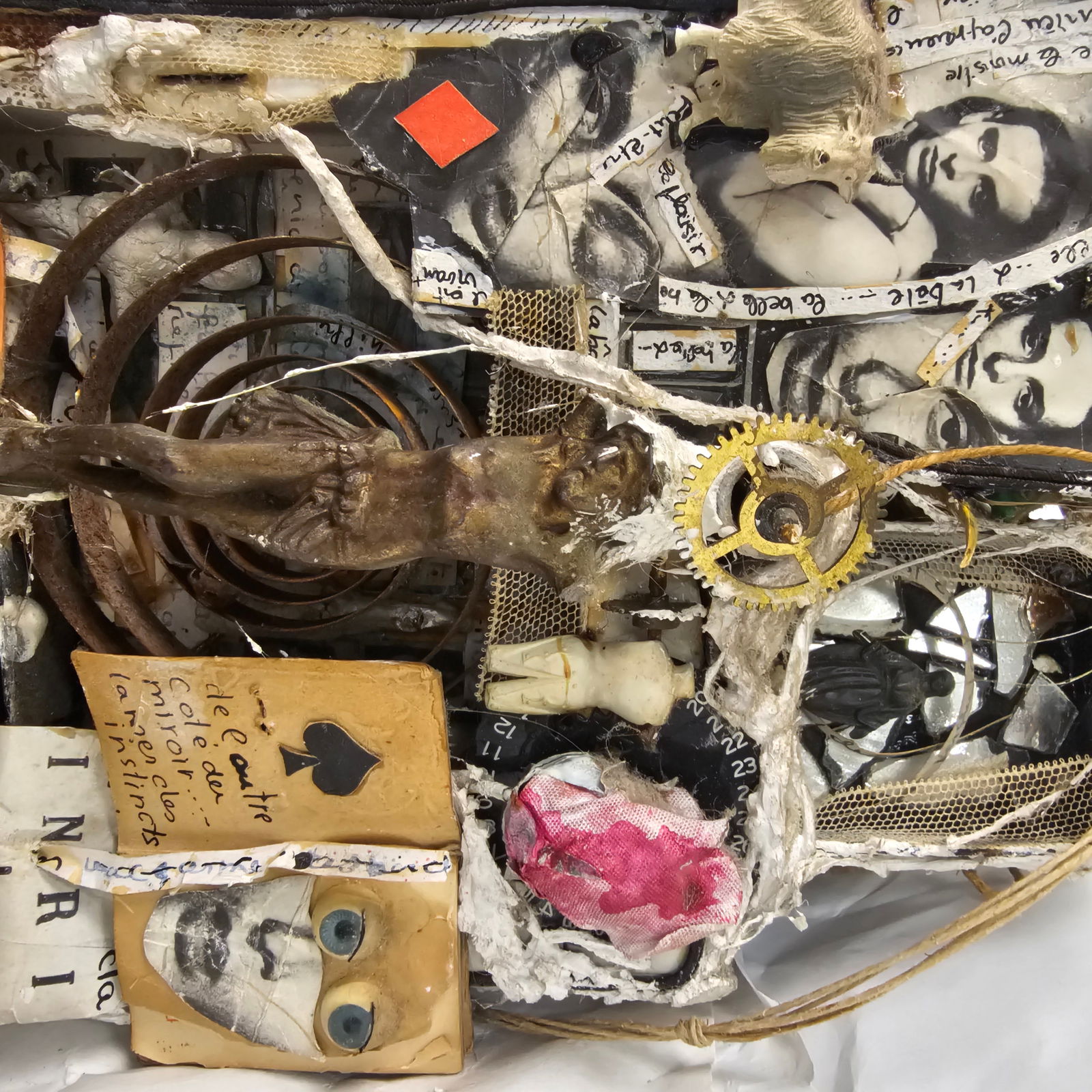 Assemblage Tramp Art 'Clock' - 7