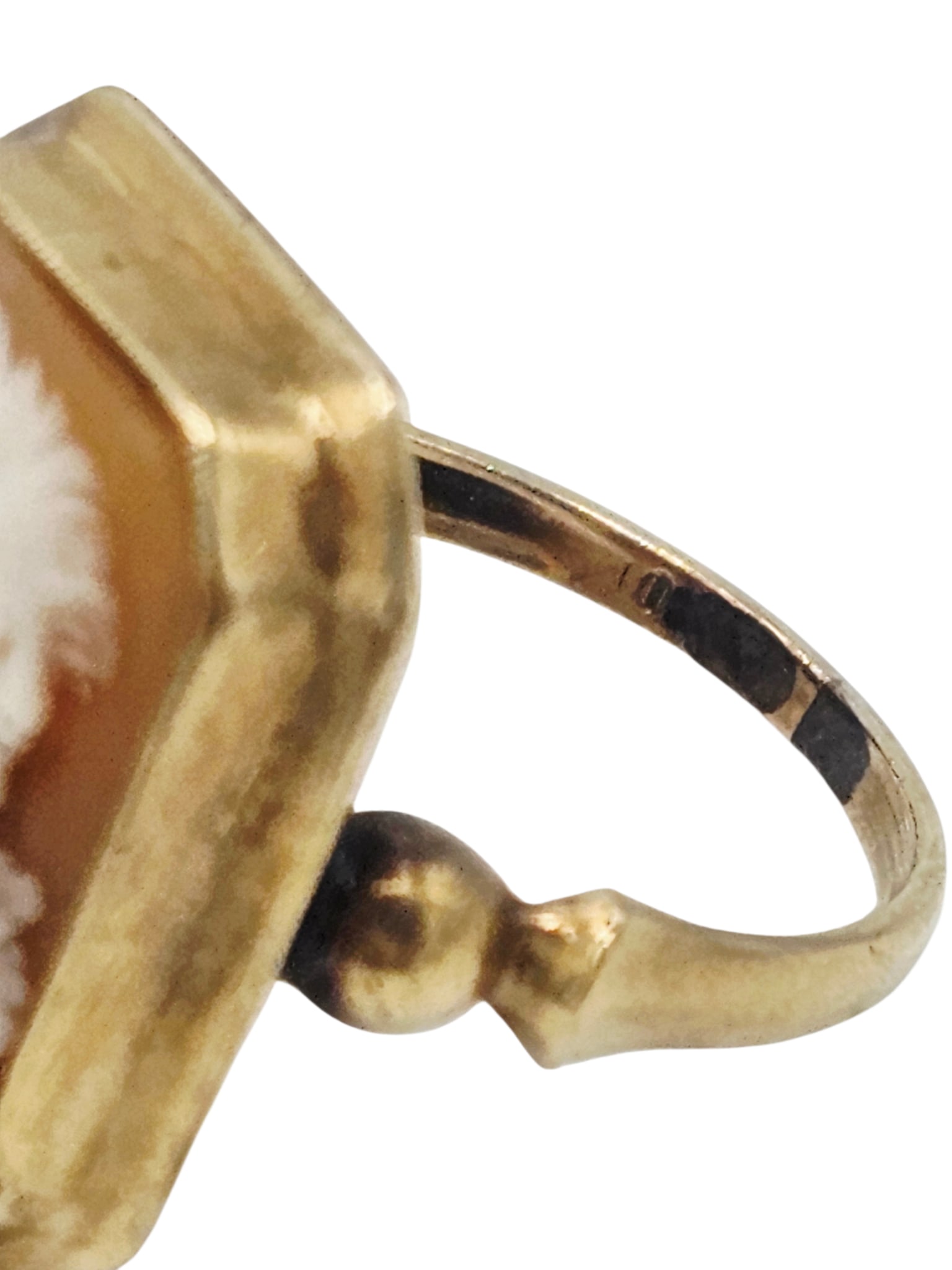 Shell Cameo, Diamond, 10k Ring - 5