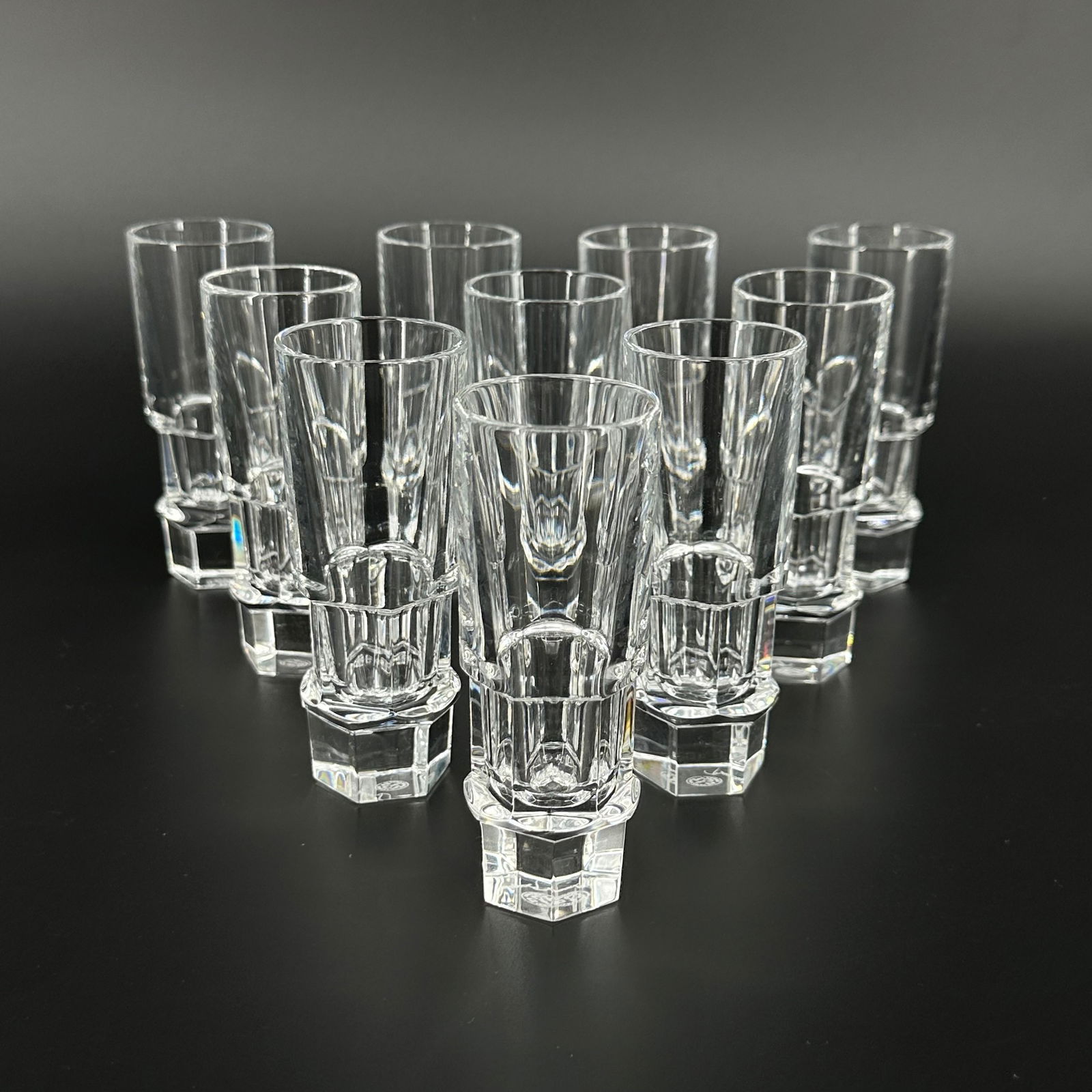 (Lot of) 10 Baccarat "Harcourt Abysse" Double Shot Glasses (1 of 4)