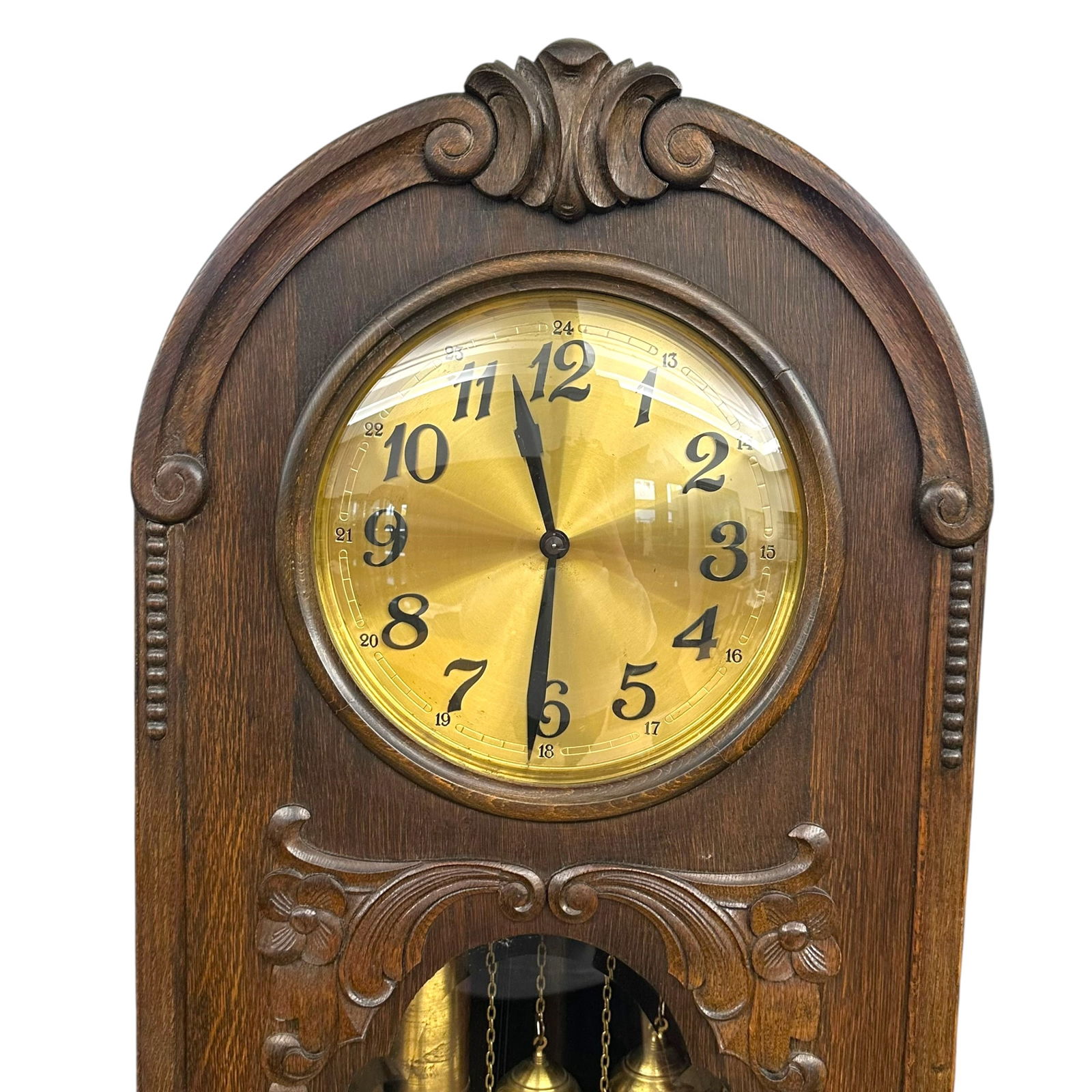 German Oak Tall Case Clock - 3