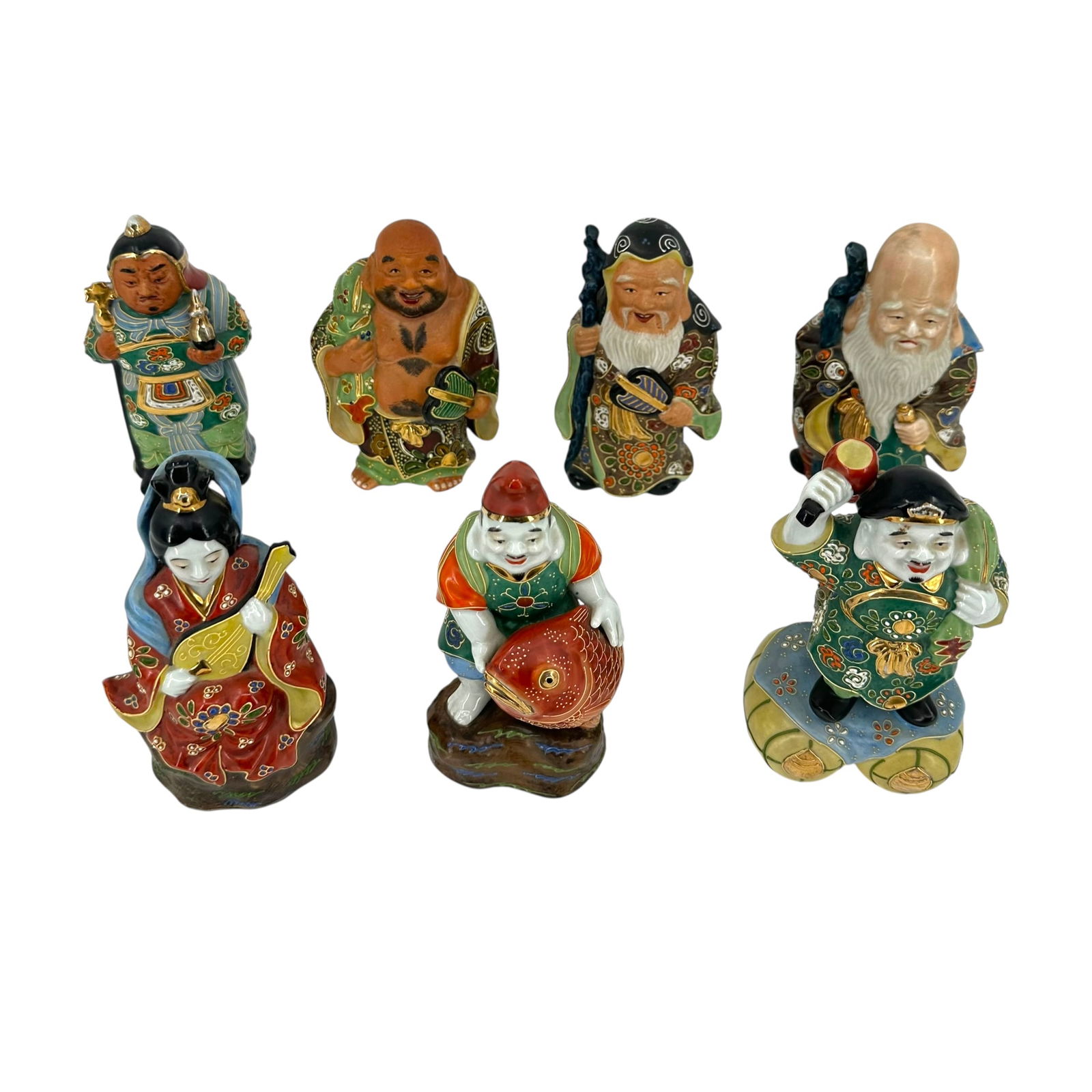 Japanese Kutani Porcelain Figures of the Seven Lucky Gods (1 of 8)