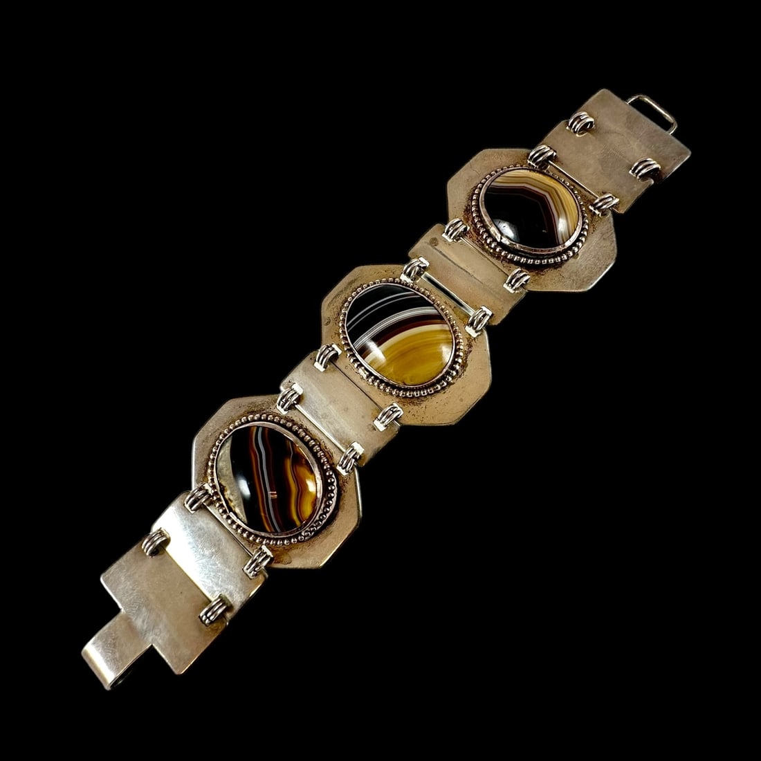 Banded Agate, Sterling Silver Bracelet (1 of 5)