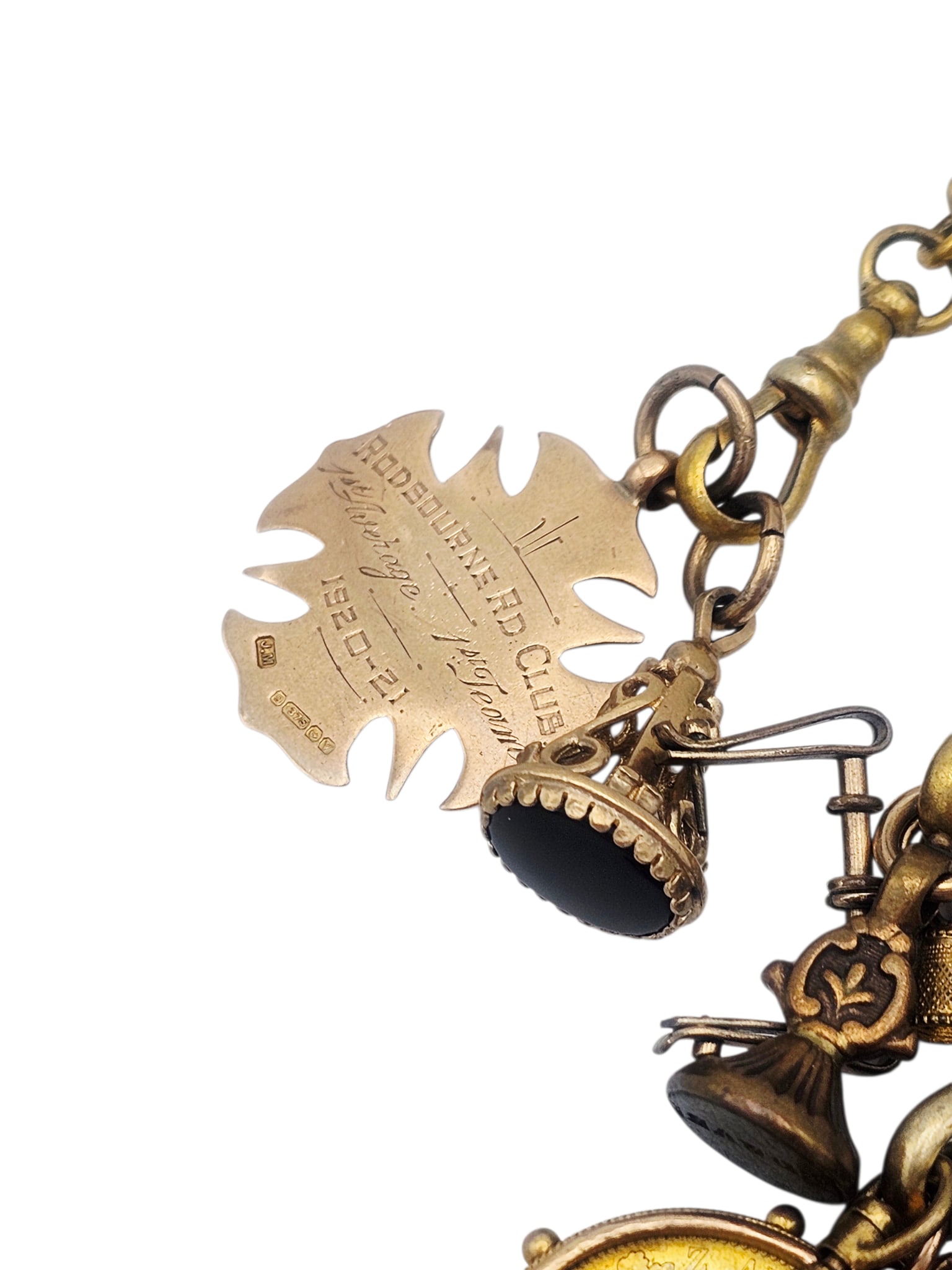 Victorian Gilt Silverplate, 9k Chatelaine - 4