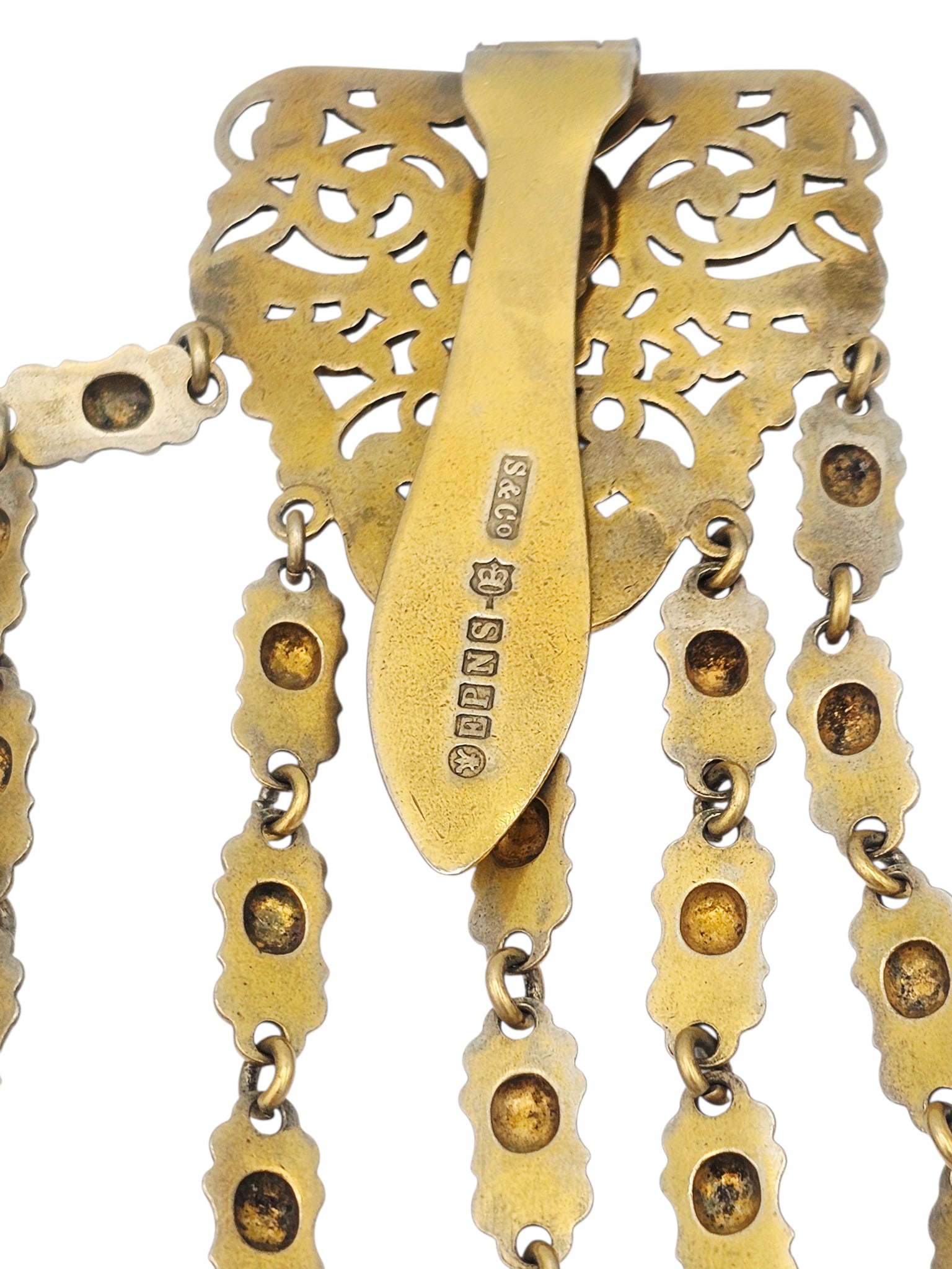 Victorian Gilt Silverplate, 9k Chatelaine - 5