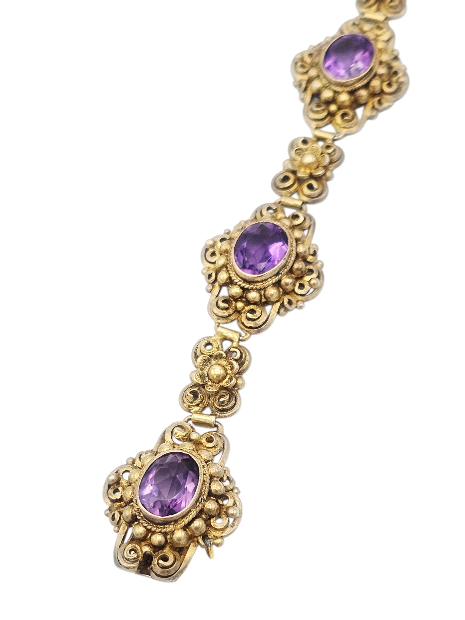 Amethyst, Silver Gilt Bracelet, Cellini - 3