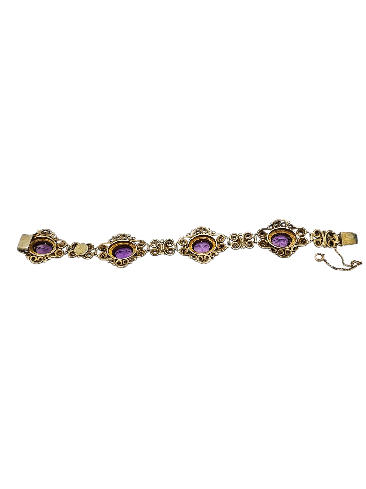 Amethyst, Silver Gilt Bracelet, Cellini - 4