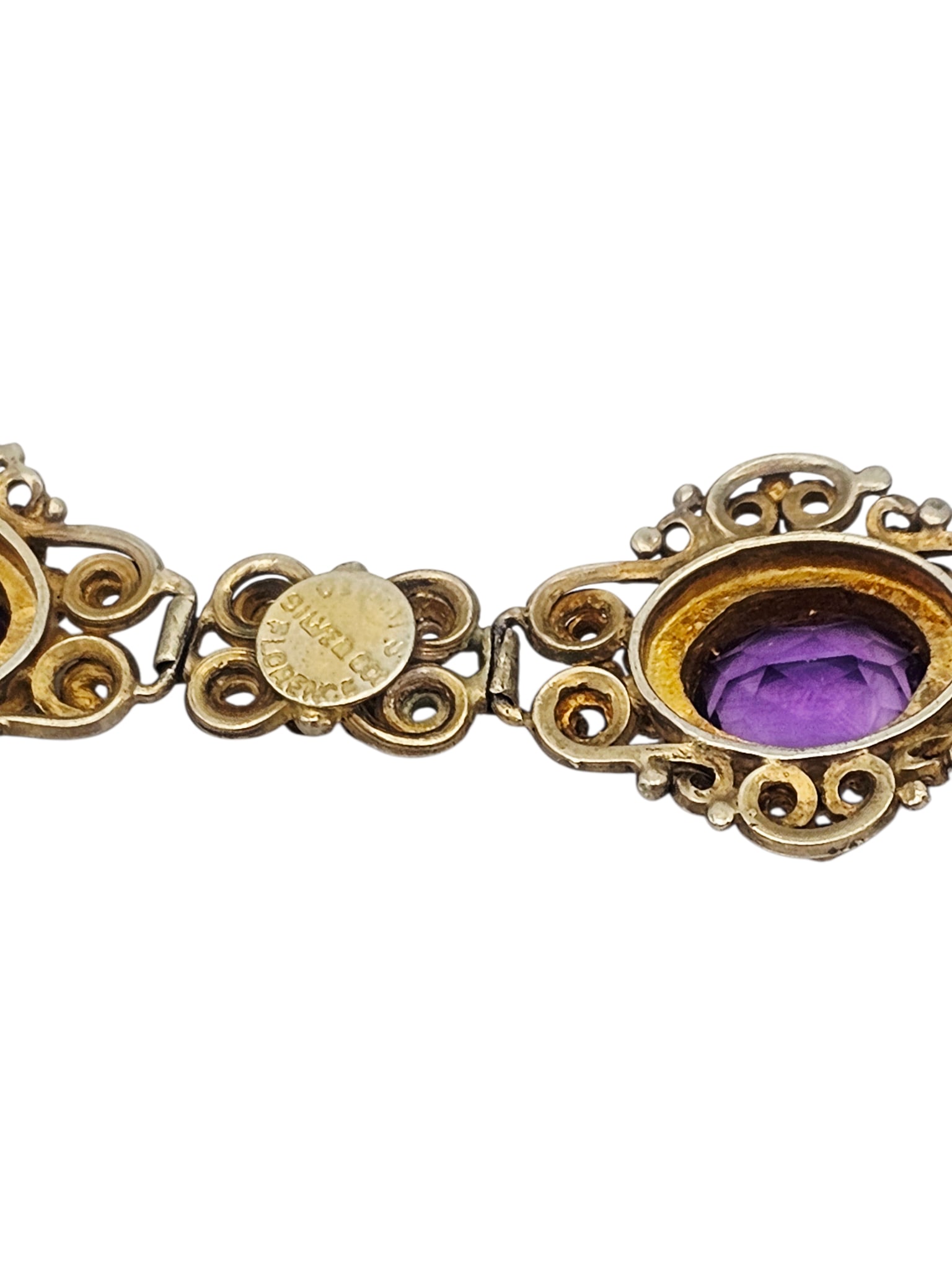 Amethyst, Silver Gilt Bracelet, Cellini - 5