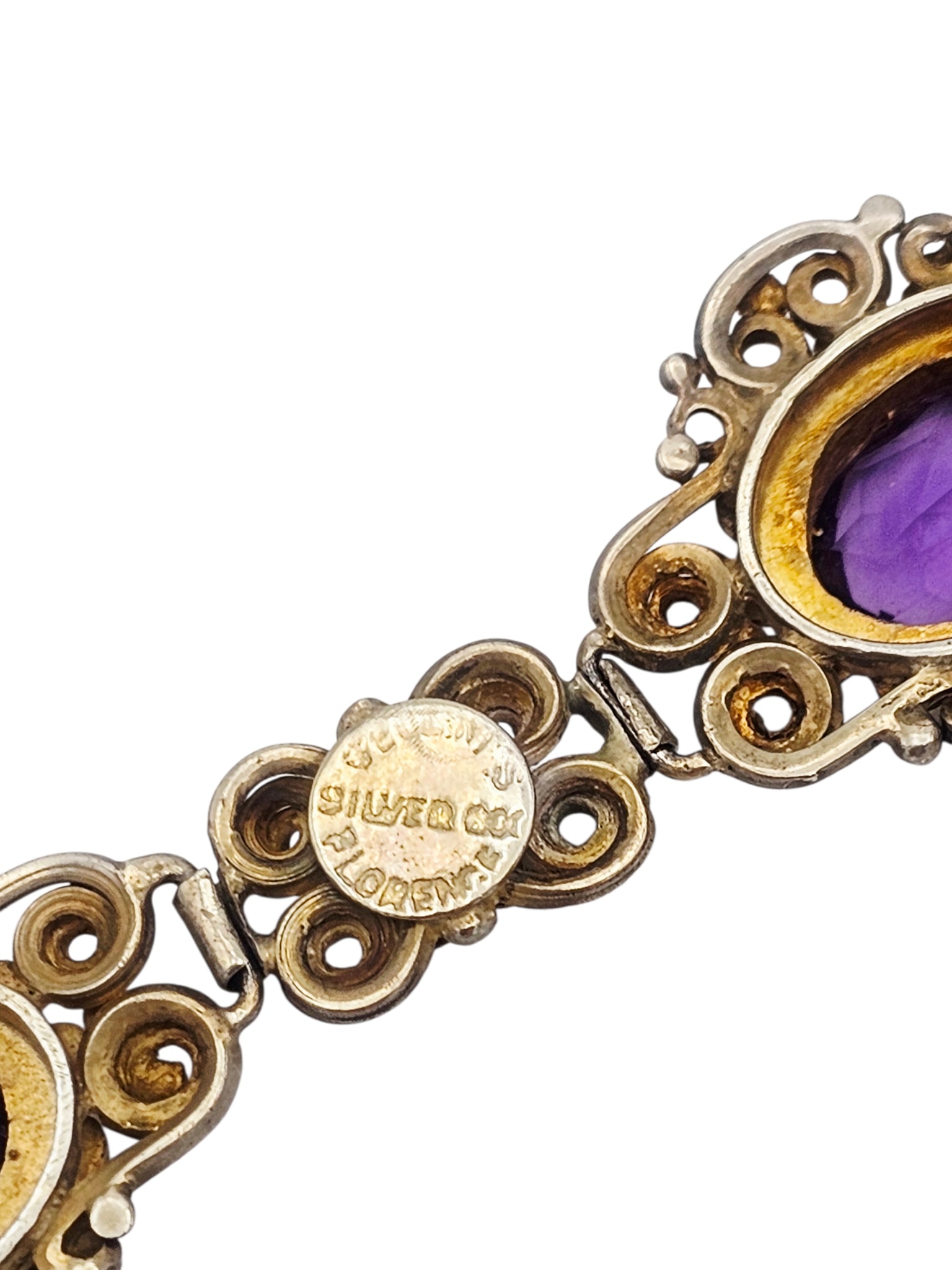 Amethyst, Silver Gilt Bracelet, Cellini - 6