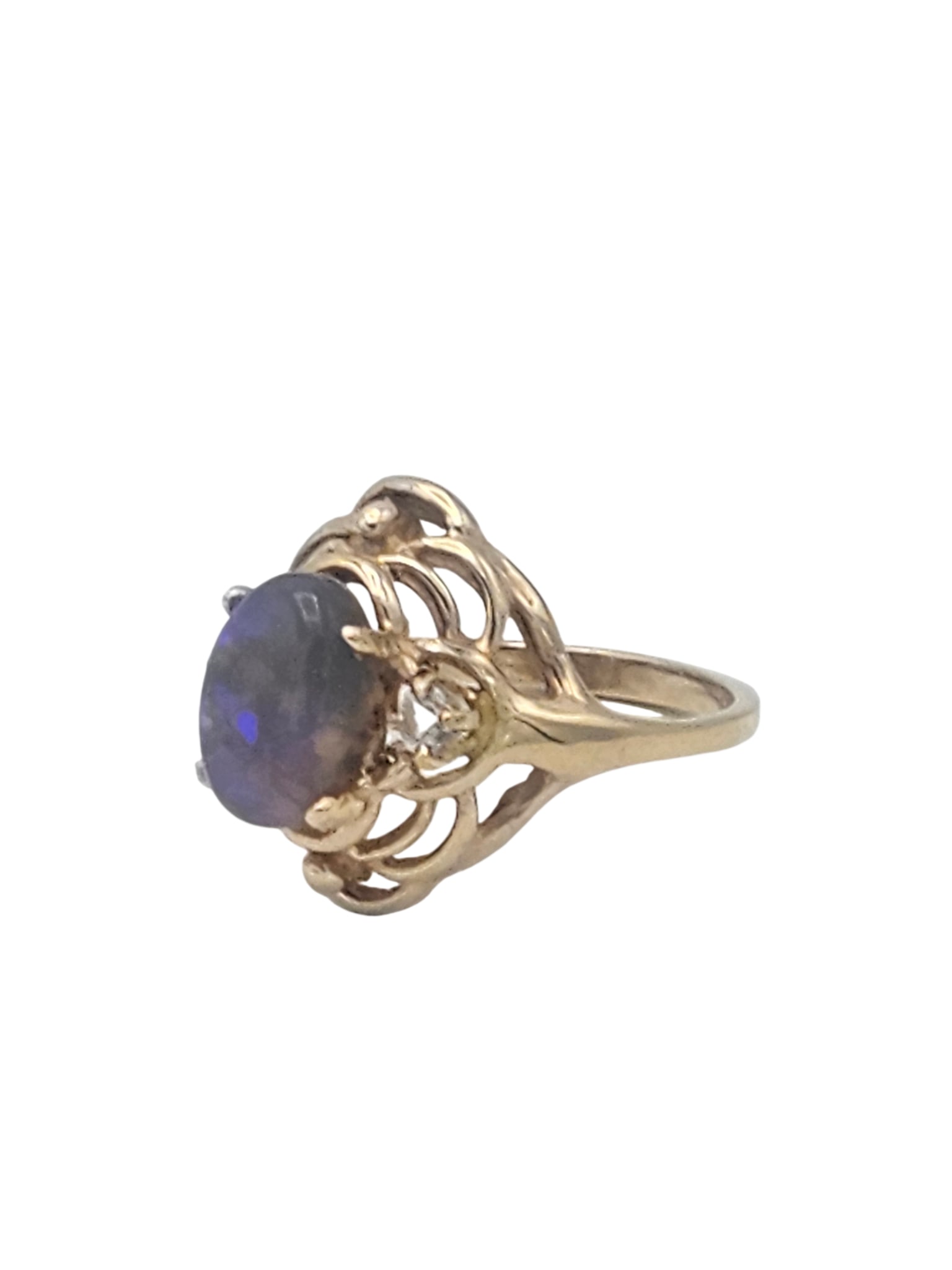 Opal, 14k Yellow Gold Ring - 4
