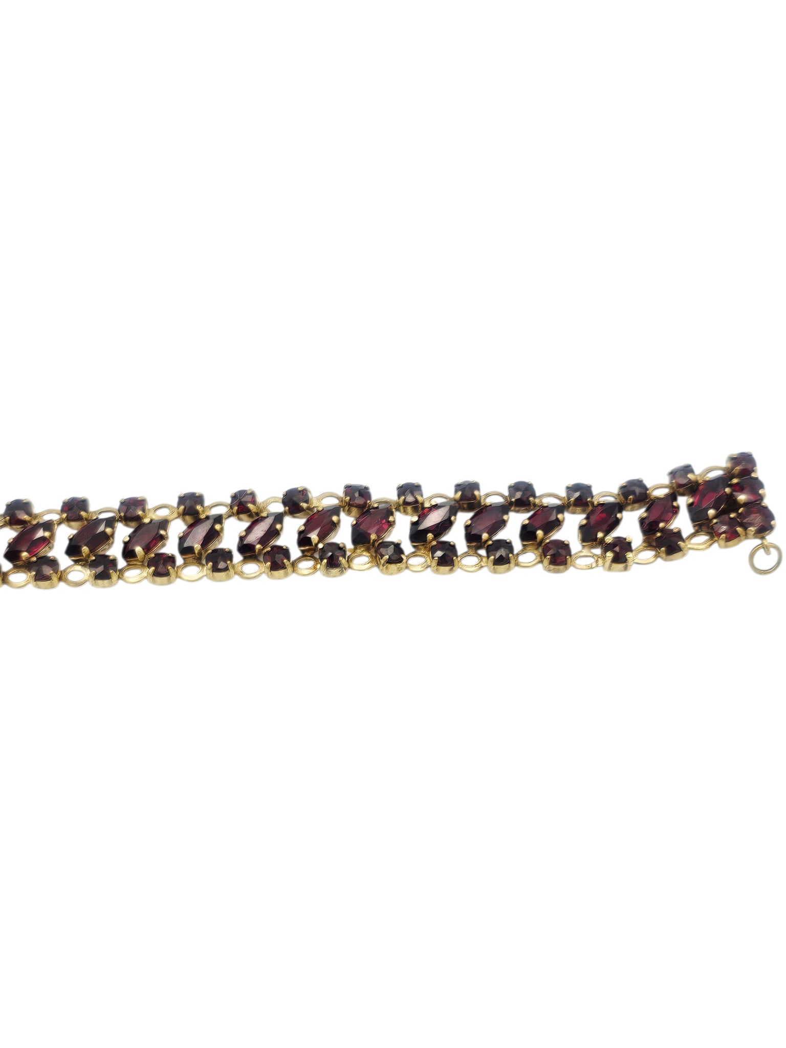 Garnet, Yellow Gold Bracelet - 4