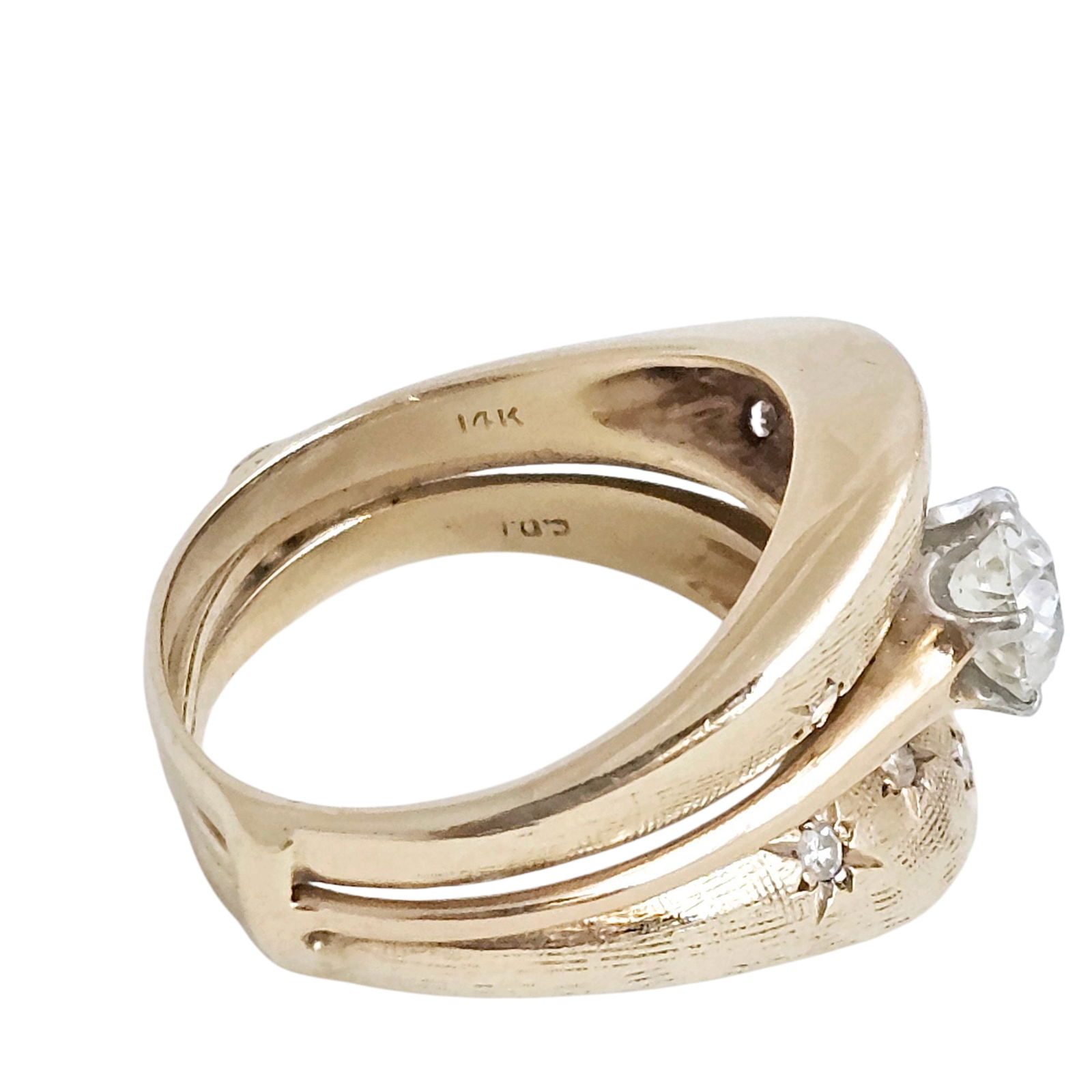 Diamond, 14k Yellow Gold Ring - 3
