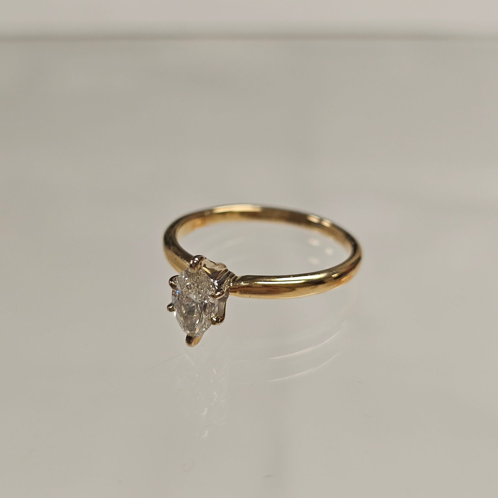 Diamond, 14k Yellow Gold Ring - 5