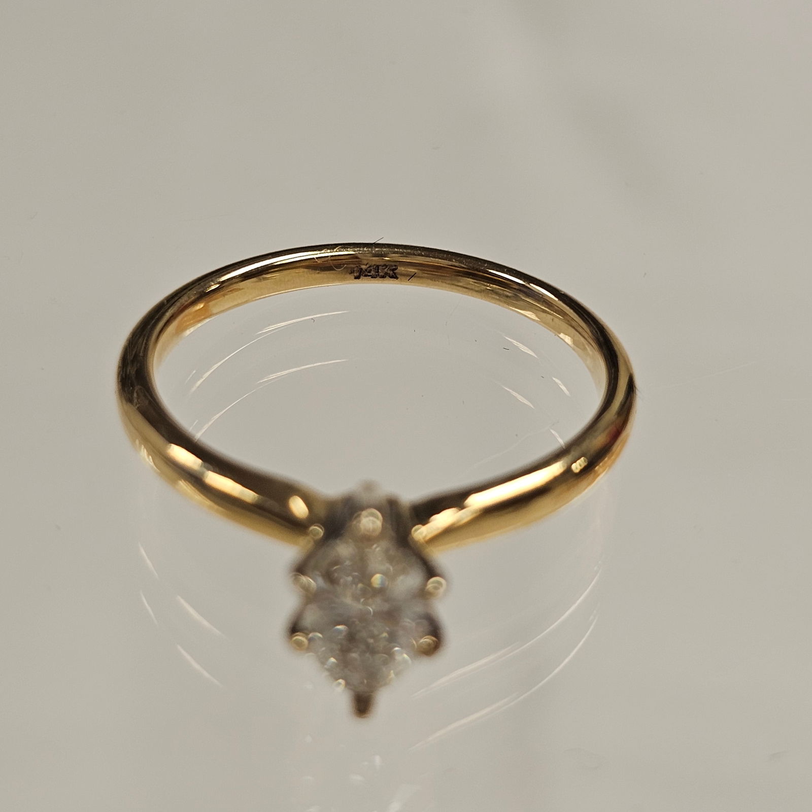 Diamond, 14k Yellow Gold Ring - 7