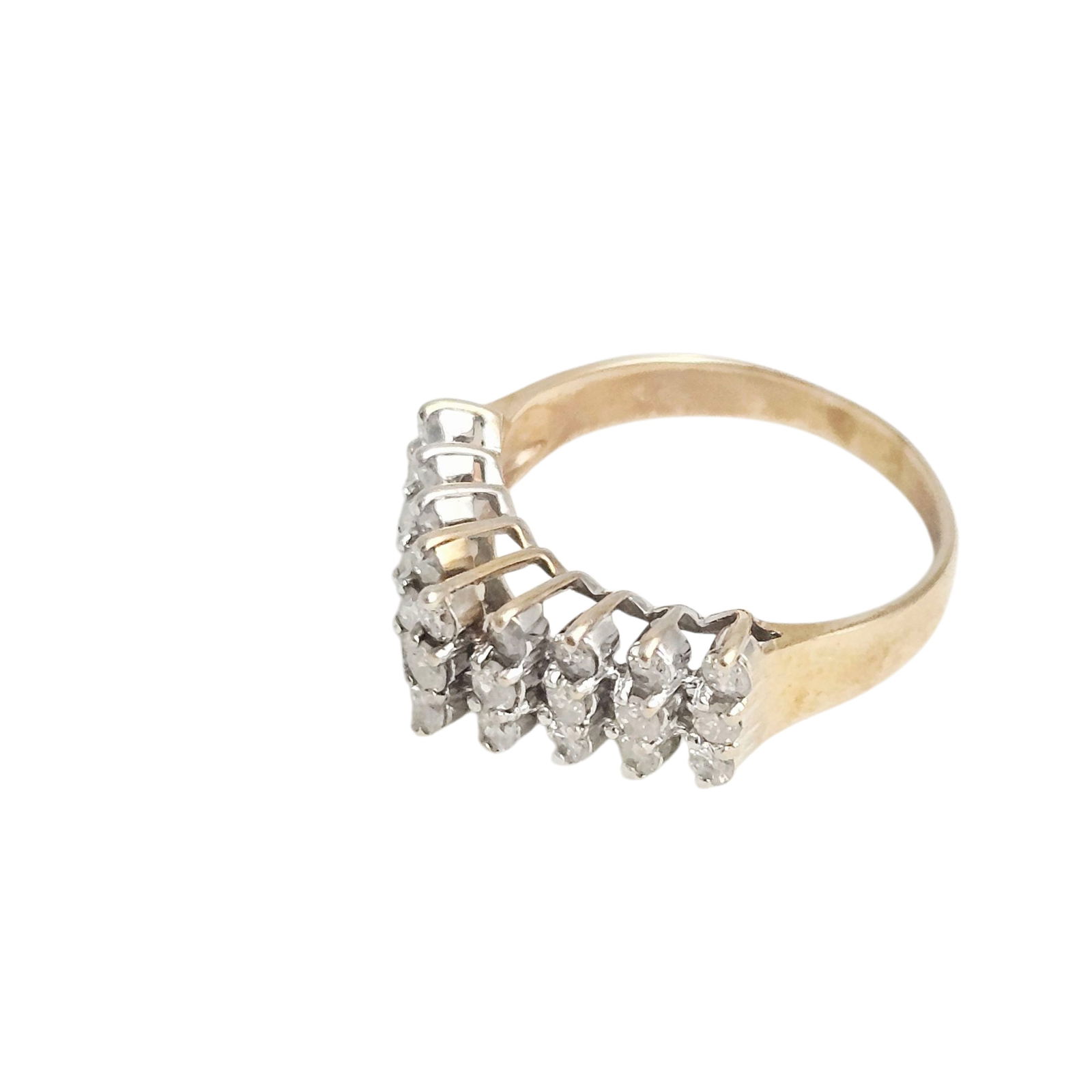 Diamond, 14k Yellow Gold Ring - 4
