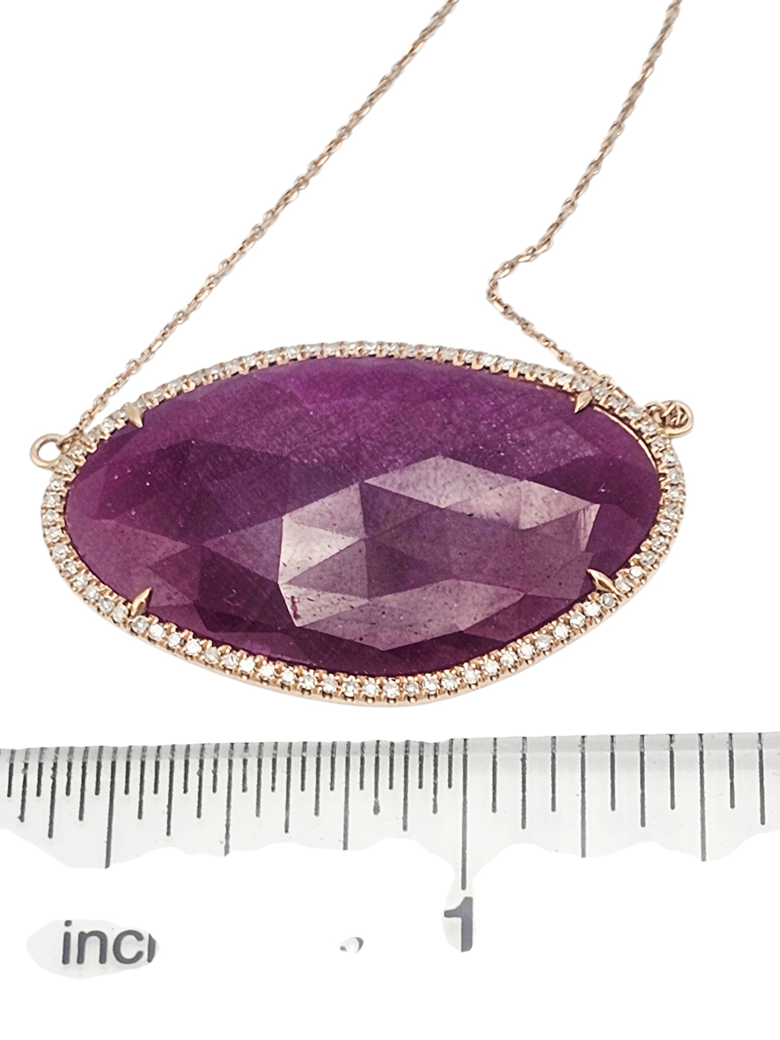 Ruby, Diamond, 14k Rose Gold Necklace - 6