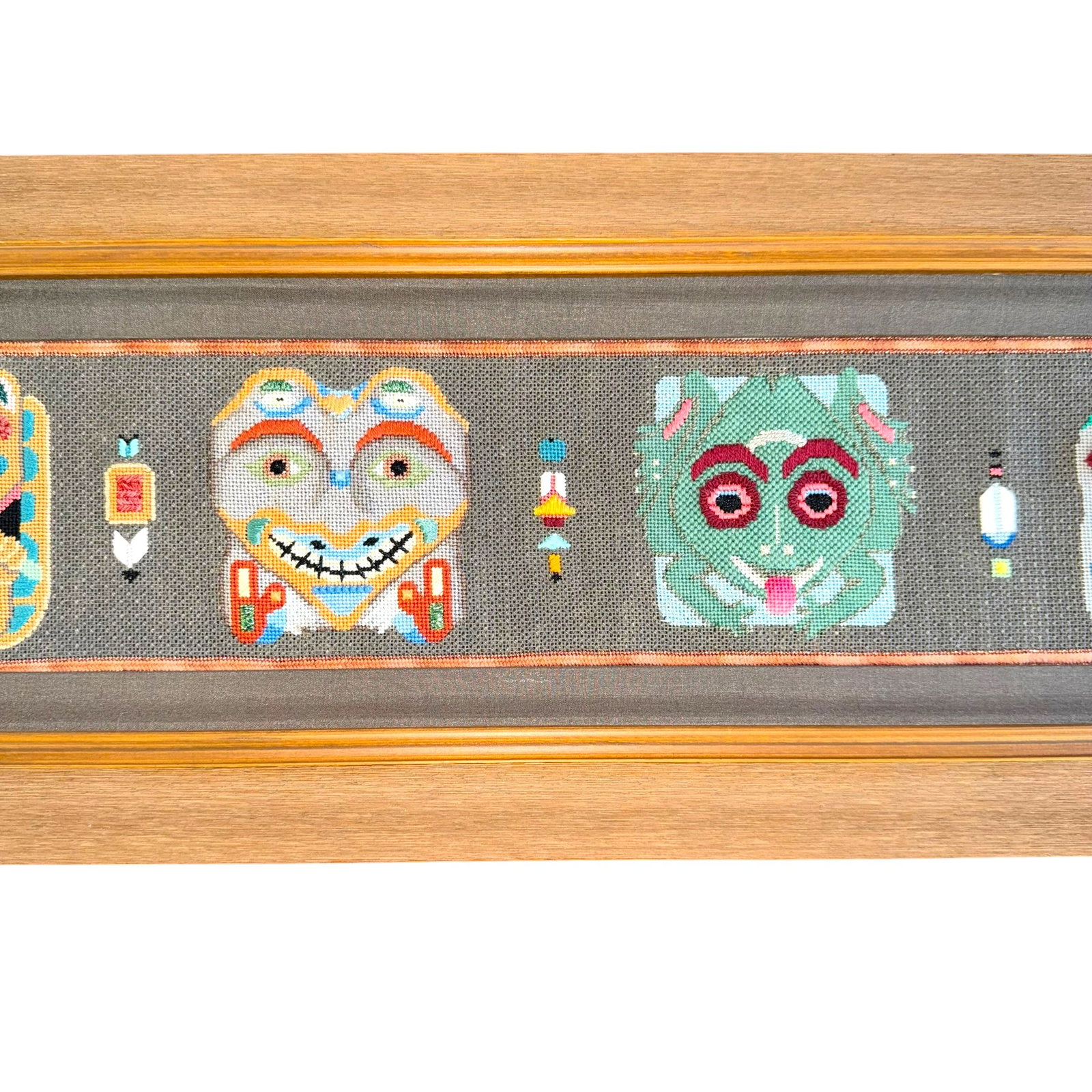 Contemporary Cross-Stitch "Totem" Panel - 3