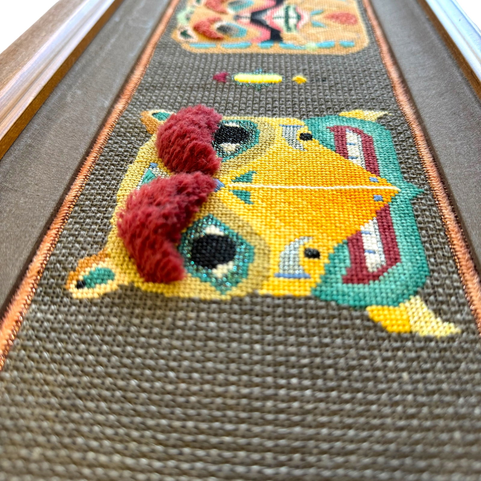 Contemporary Cross-Stitch "Totem" Panel - 4
