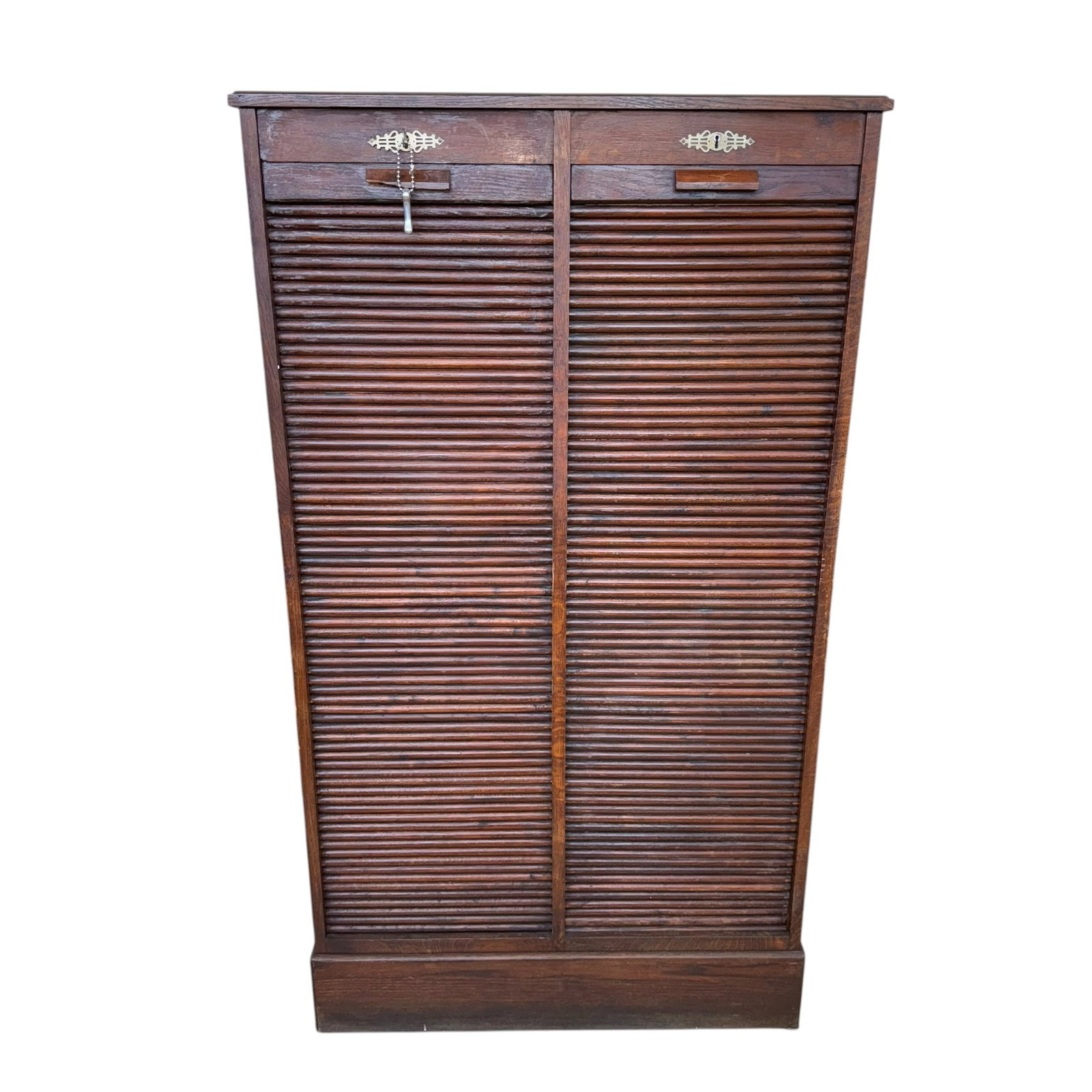 Vintage Dual-Section Tambour Door Filing Cabinet (1 of 5)
