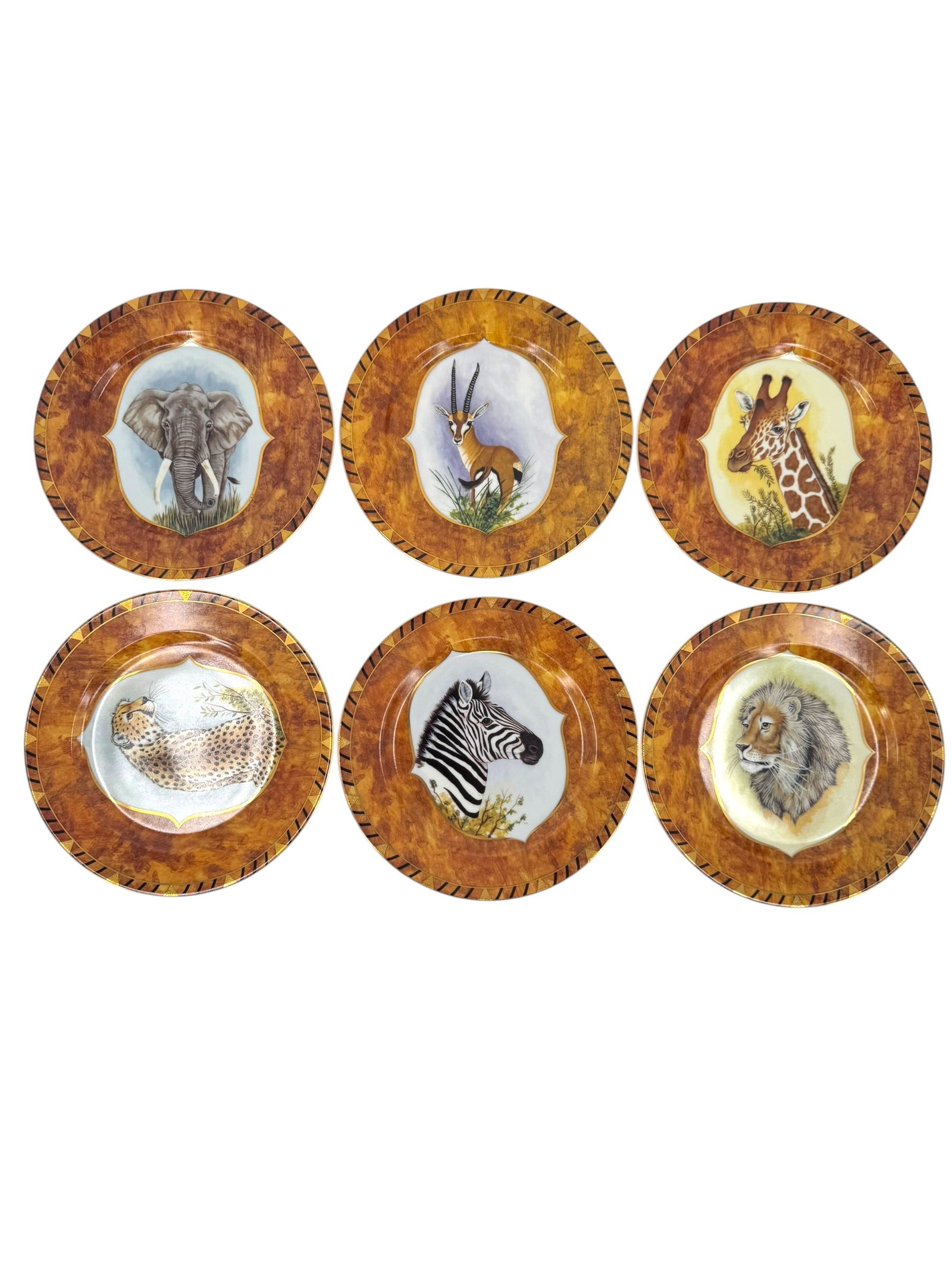 (Lot of) 6 Lynn Chase "African Portraits" Porcelain Plate Set (1 of 5)
