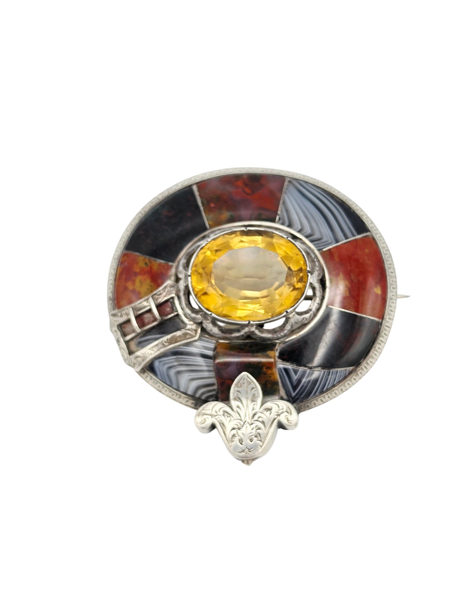 Victorian Scottish Agate Garter Brooch (1 of 5)