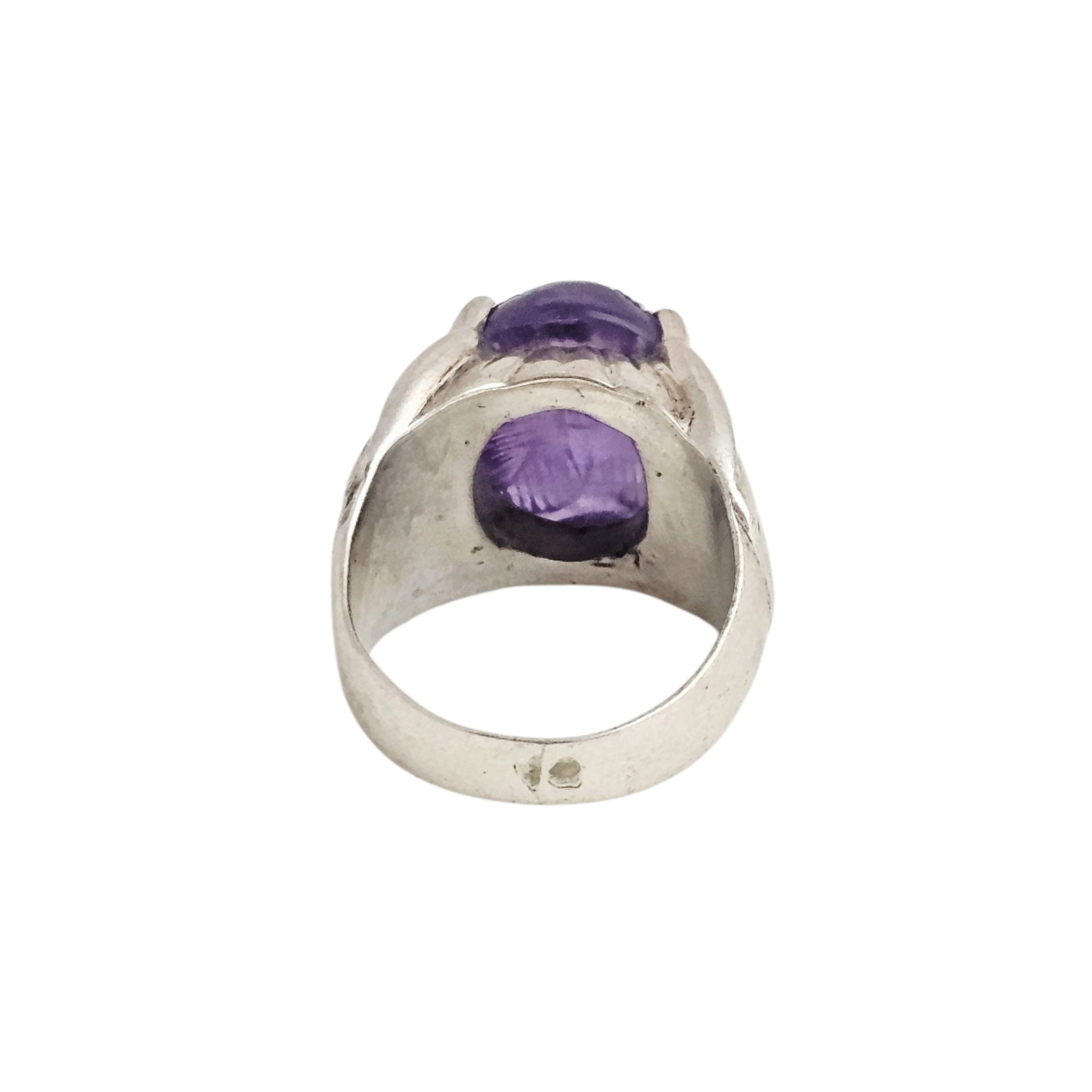 Gent's Amethyst, Sterling Silver Ring - 3