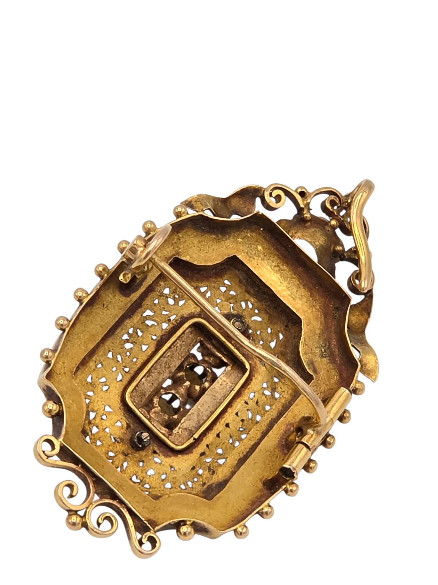 Victorian Split Pearl, 14k Pin - 2