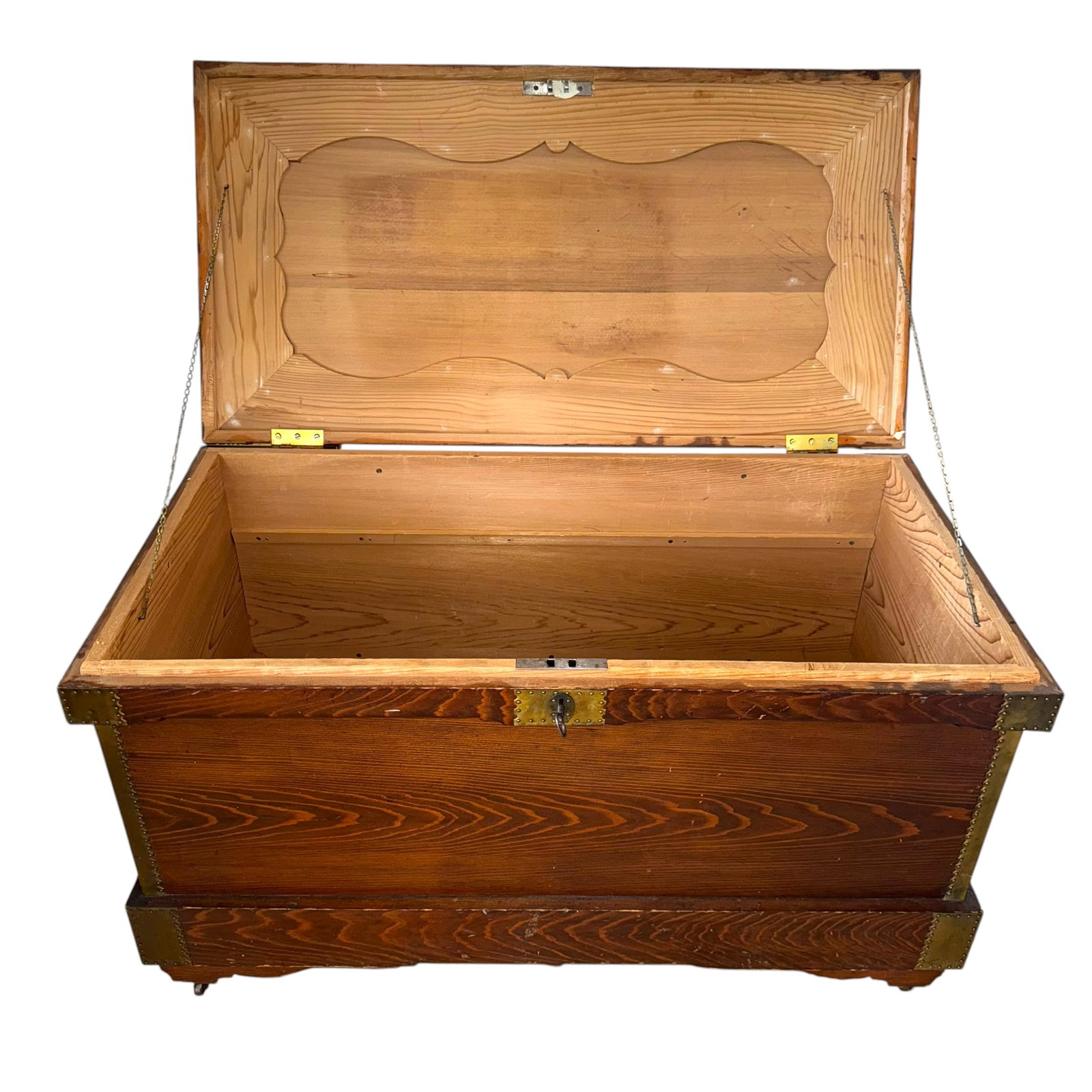 Pine Campaign Style Storage Chest - 4