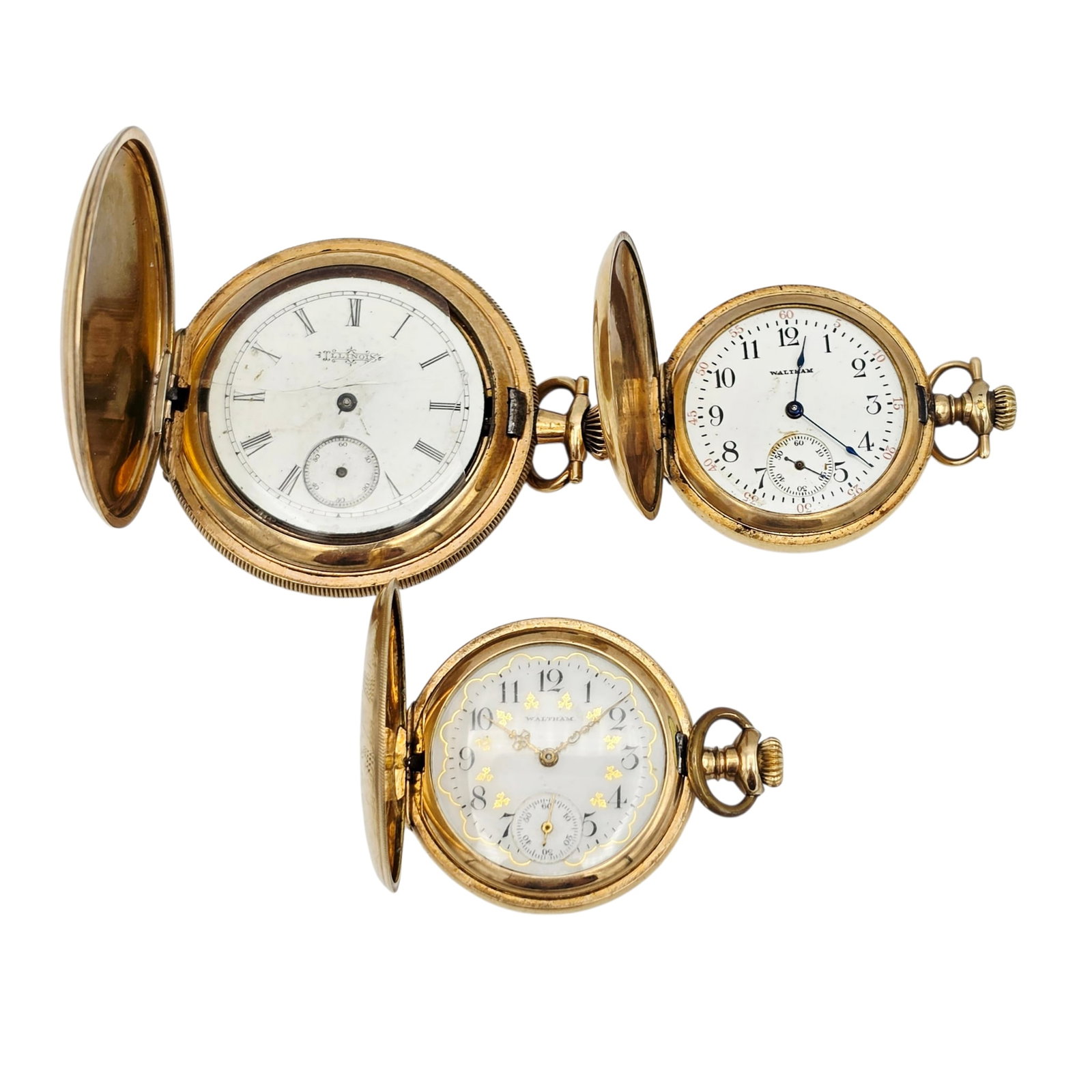 Collection of Three Gold-Filled Hunting Case Pocket Watches (1 of 6)