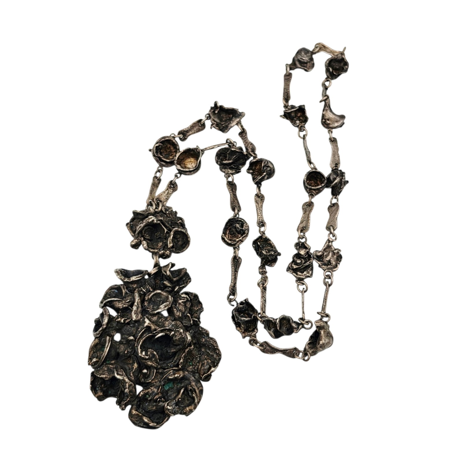 Brutalist Sterling Silver Necklace (1 of 4)