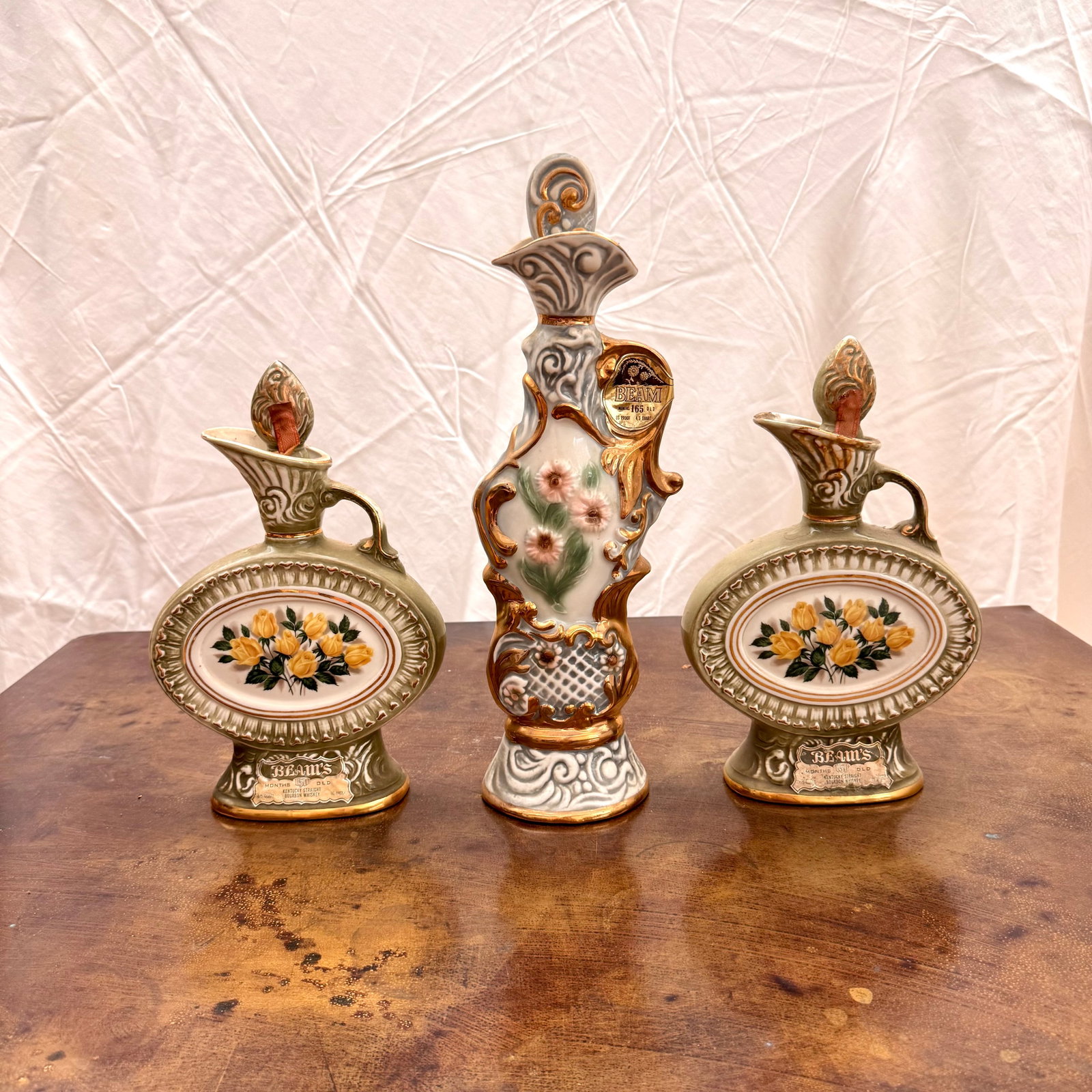 (Lot of) 3 Jim Beam Floral Decanters (1 of 8)