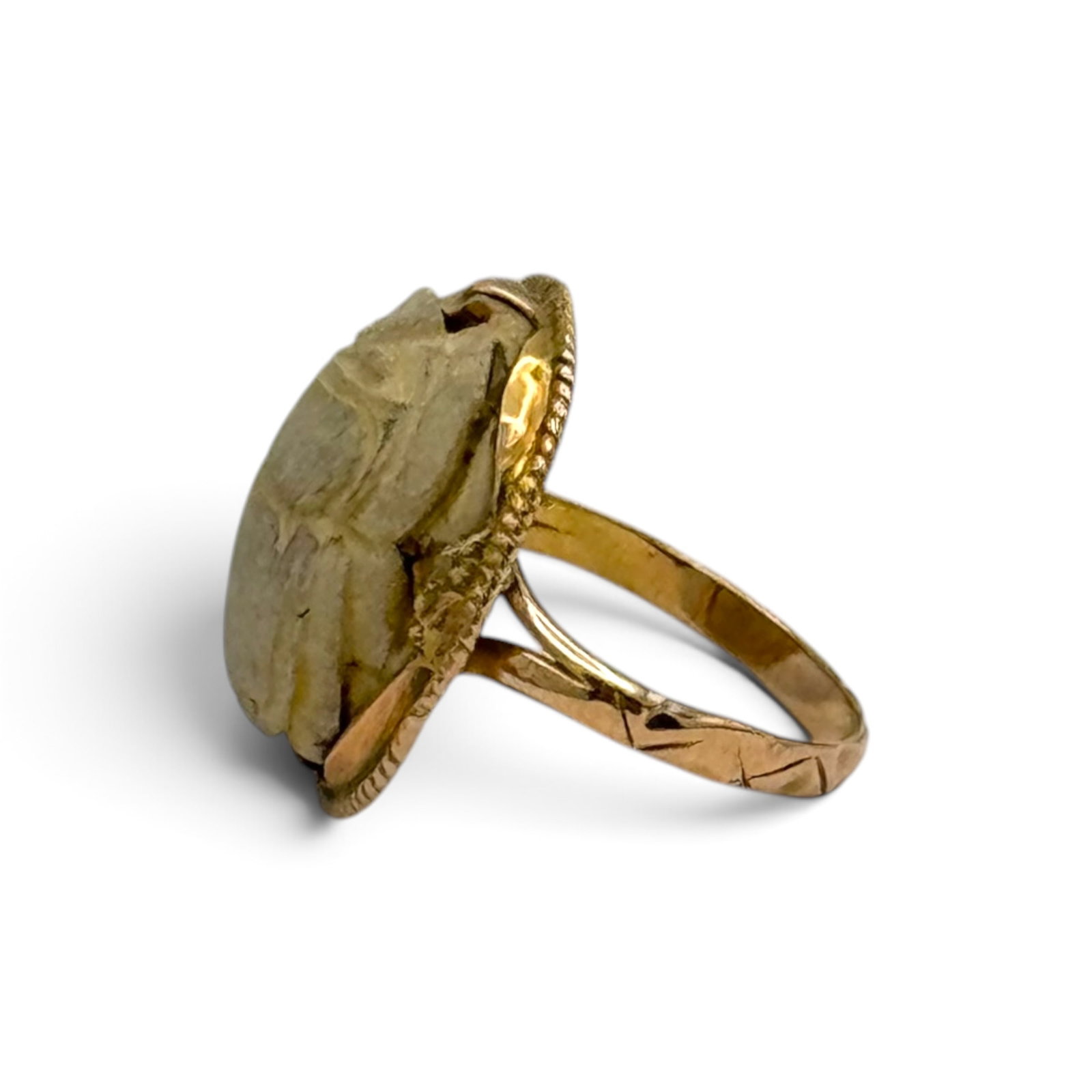 Scarab, 14k Yellow Gold Ring - 3
