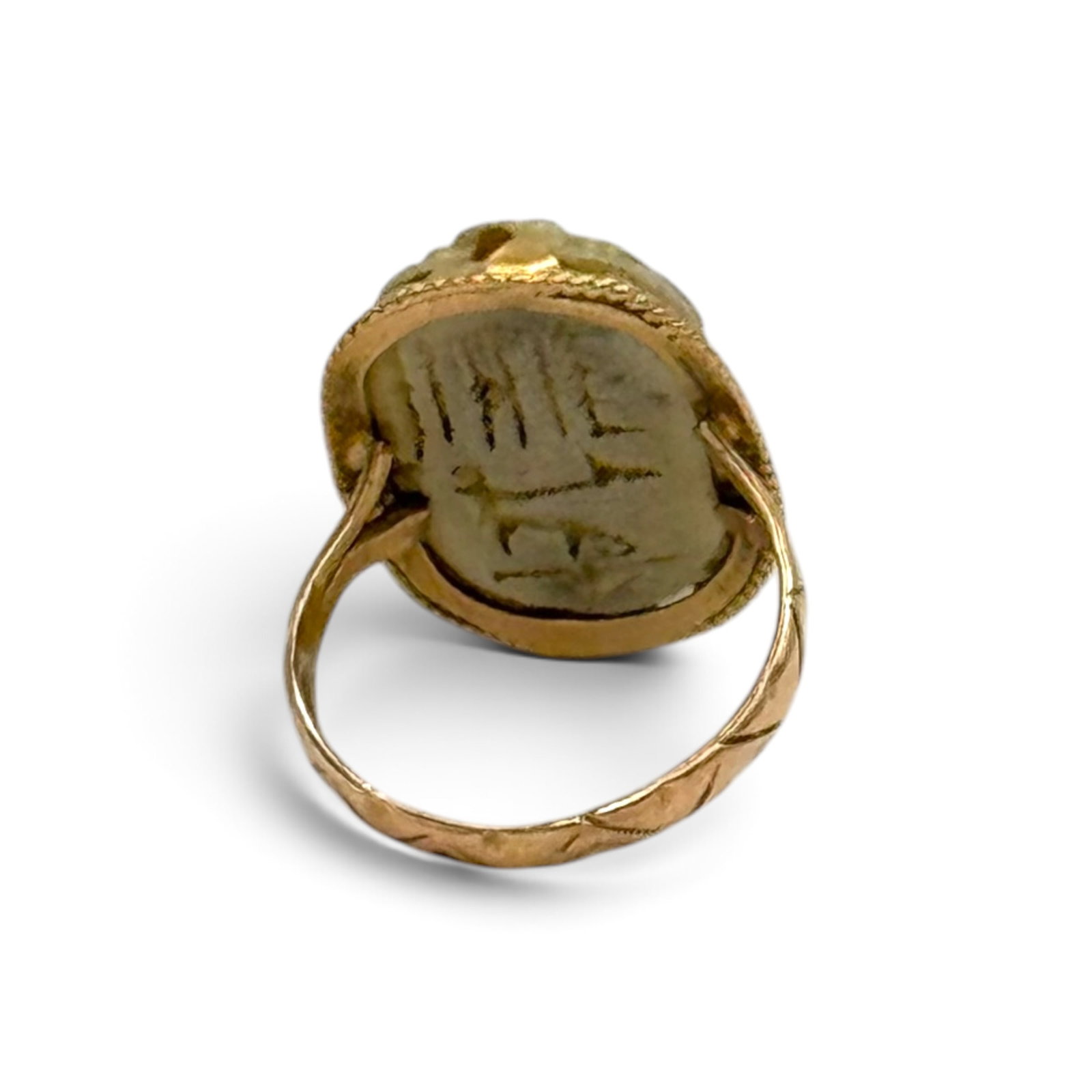 Scarab, 14k Yellow Gold Ring - 4