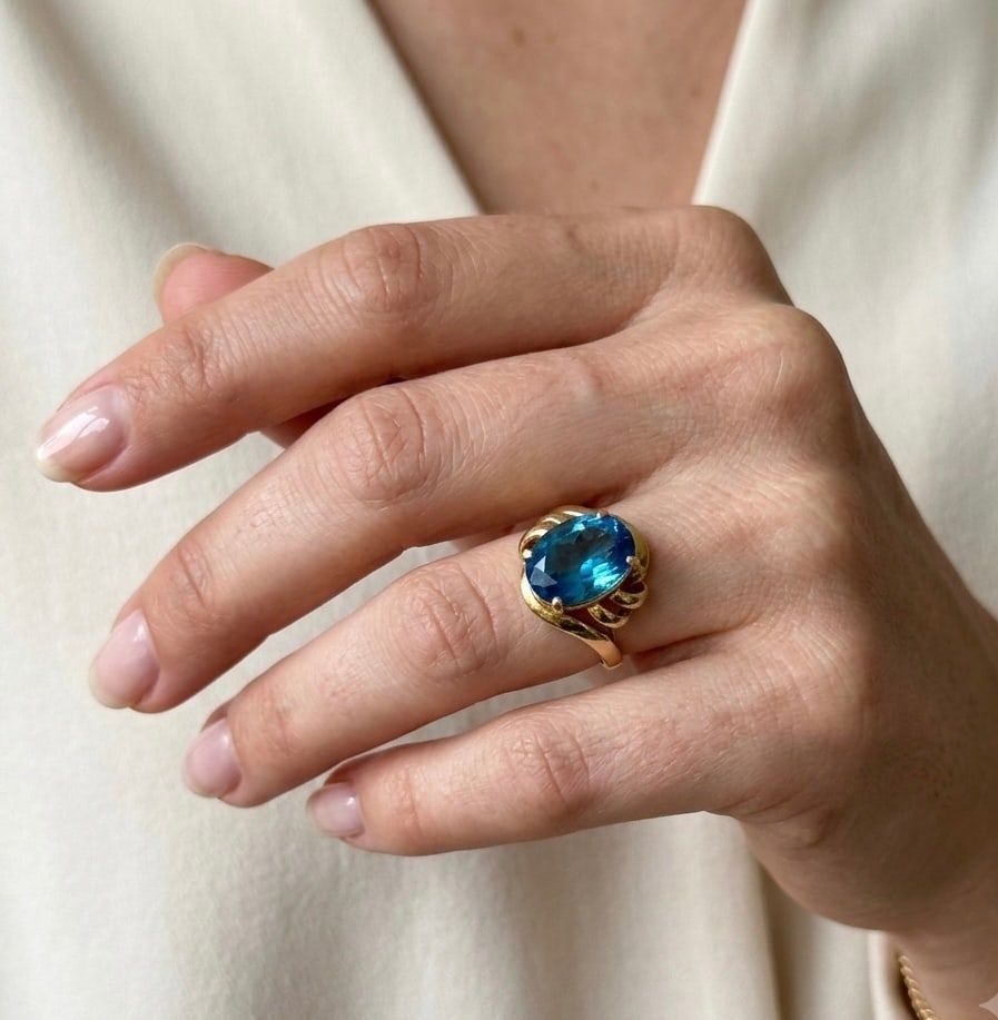 Topaz, 14k Yellow Gold Ring - 6