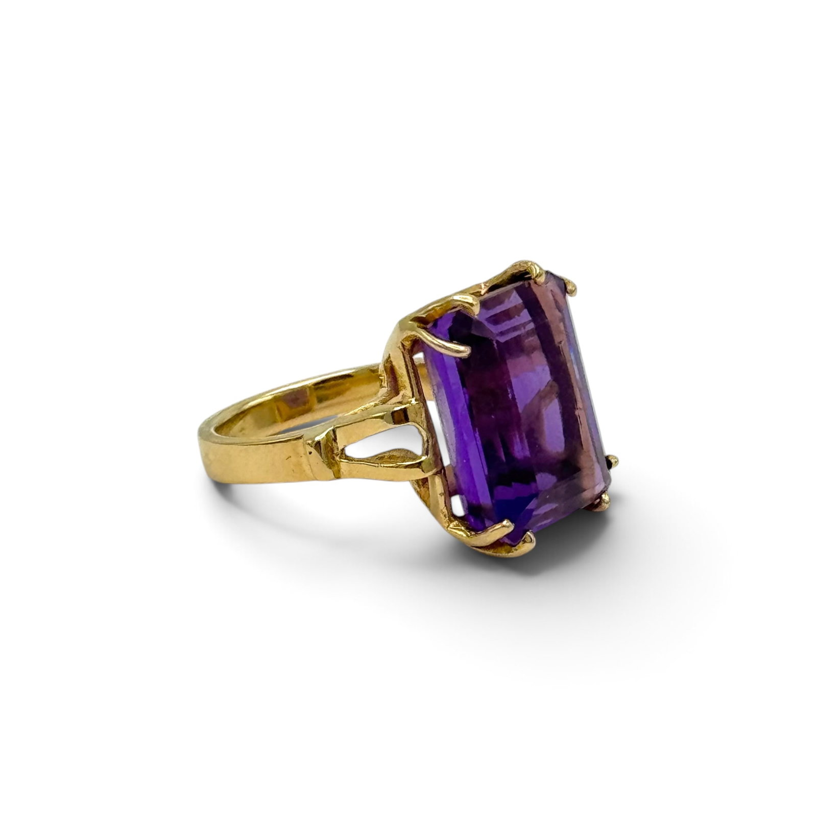 Amethyst, 14k Yellow Gold Ring - 2