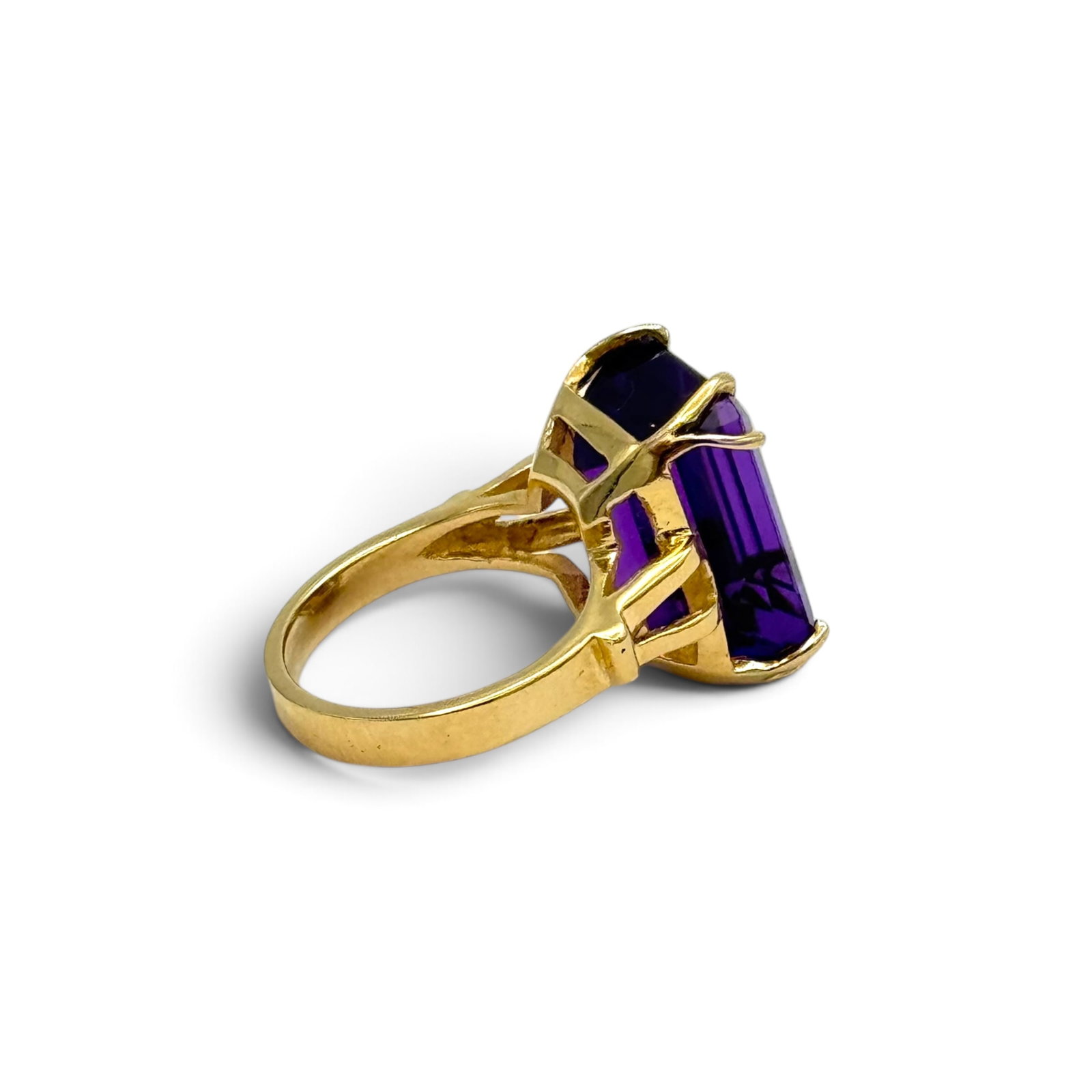 Amethyst, 14k Yellow Gold Ring - 3