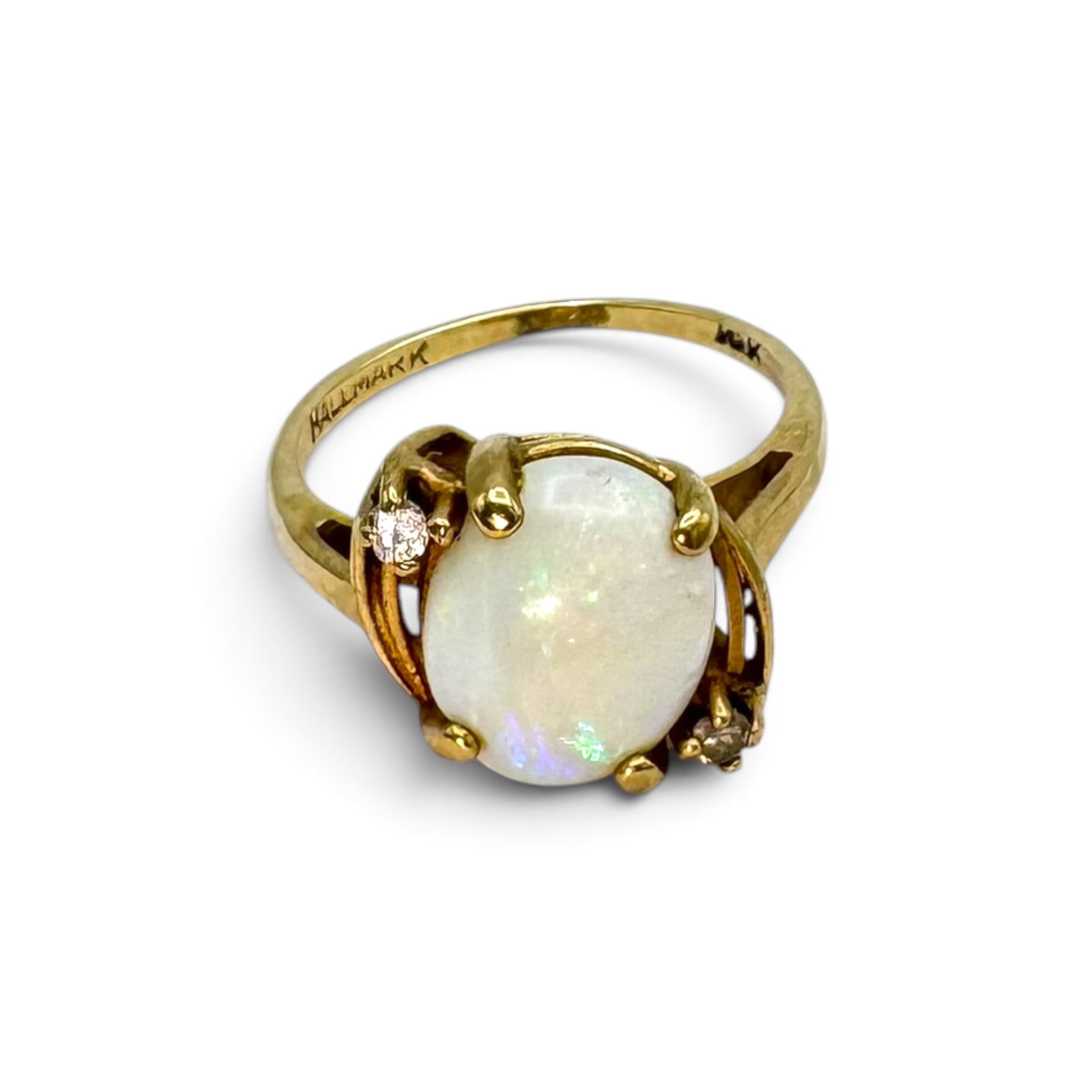 Opal, Diamond, 10k Yellow Gold Ring (1 of 5)