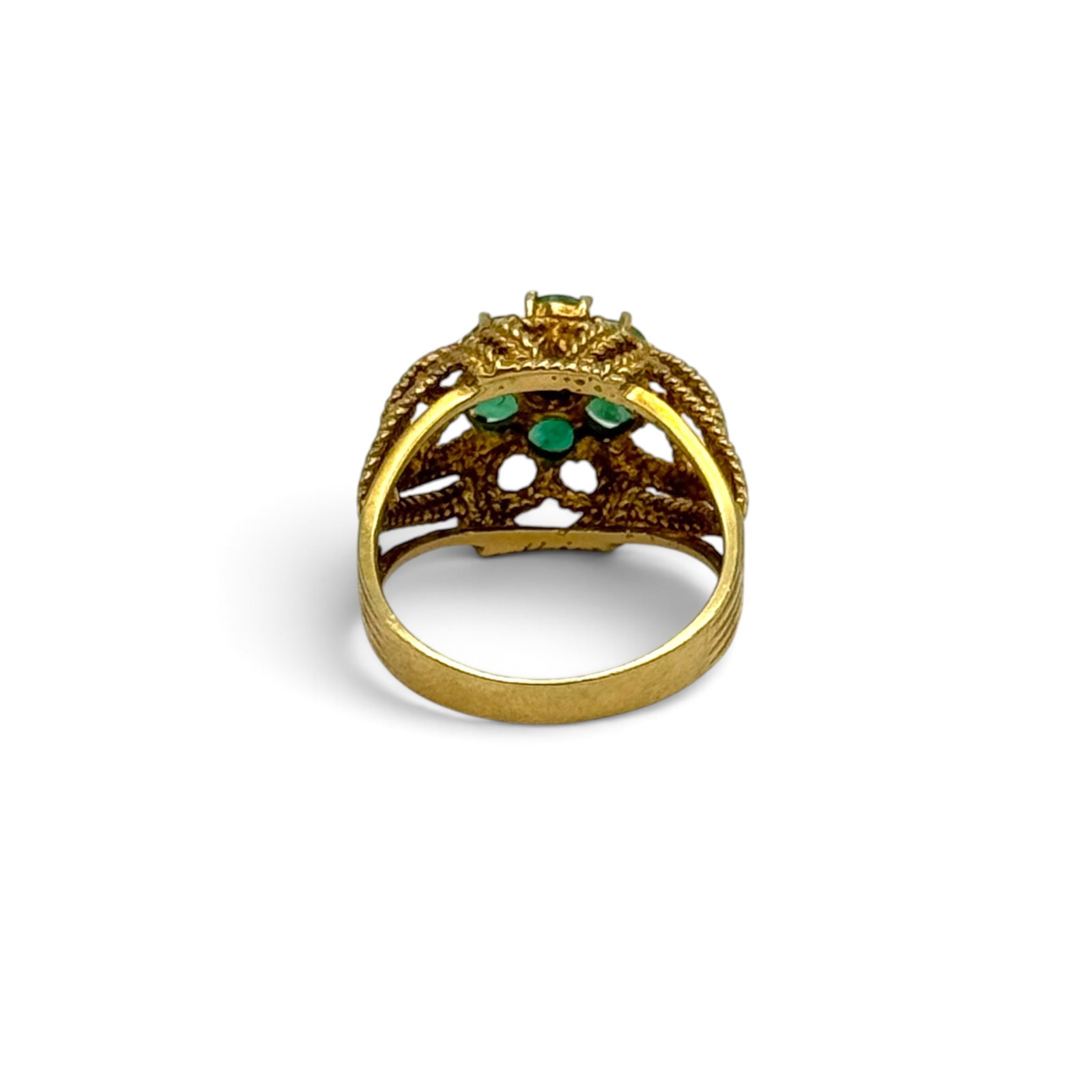 Emerald, 10k Yellow Gold Ring - 4