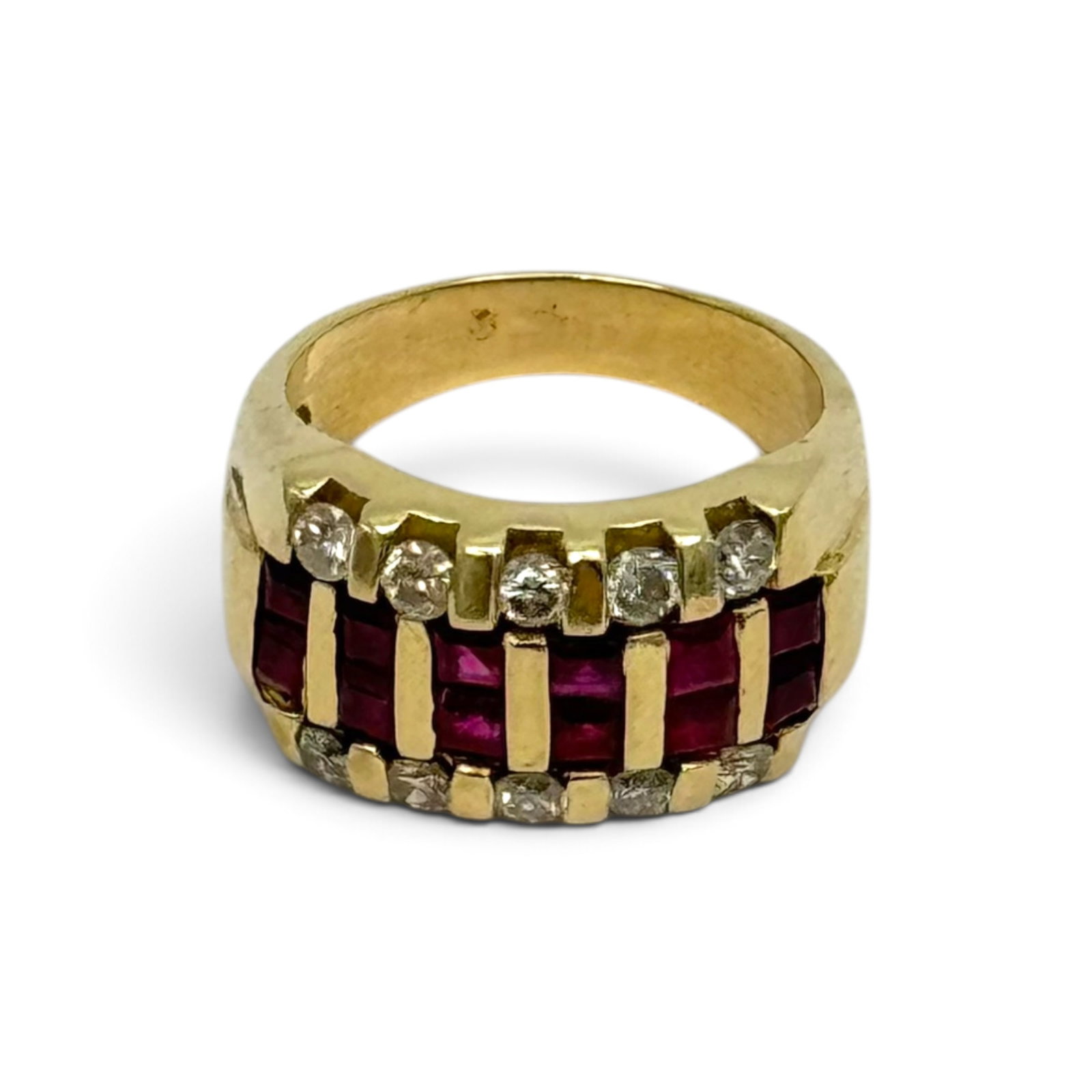 Ruby, Diamond, 14k Yellow Gold Ring - 2