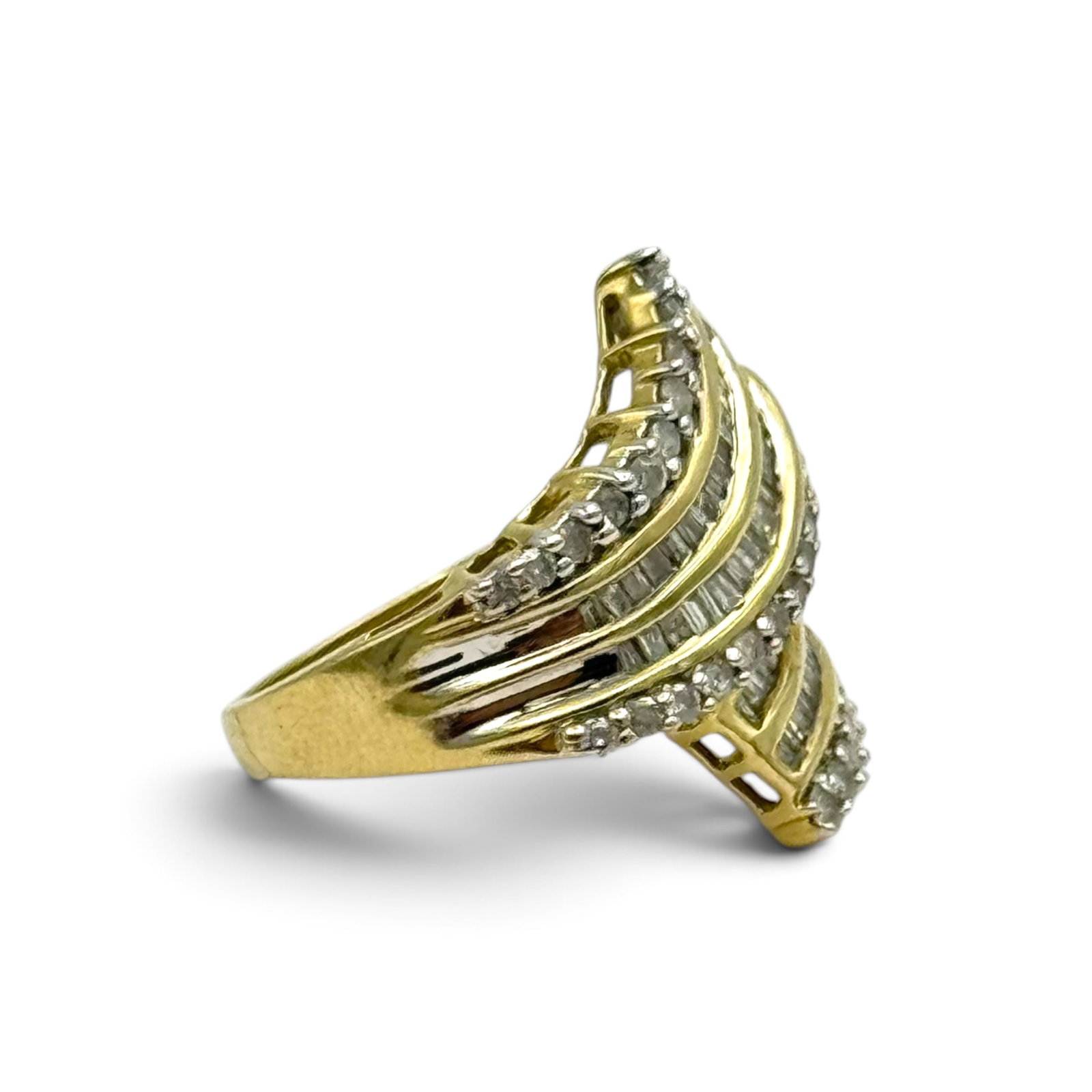 Diamond, 10k Yellow Gold Ring - 4