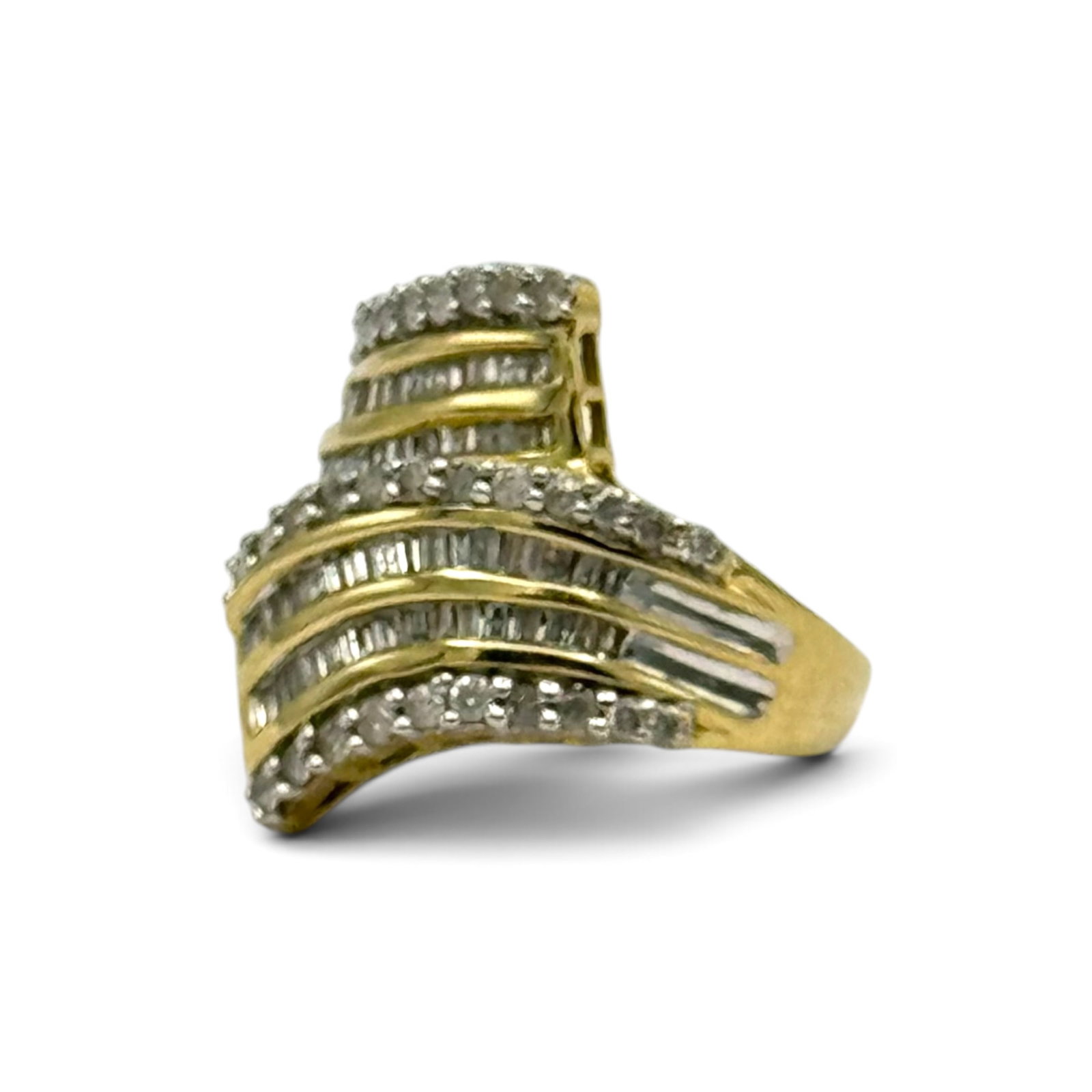 Diamond, 10k Yellow Gold Ring - 5