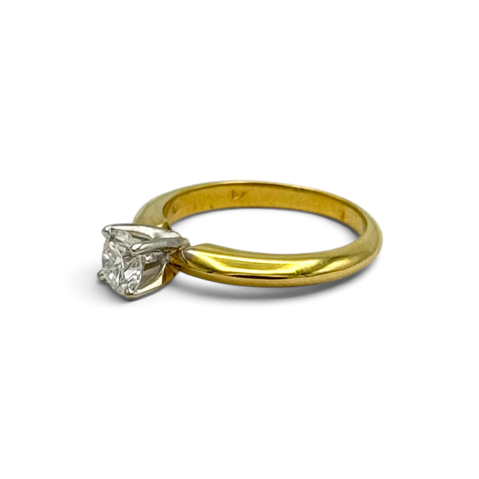 Diamond, 18k Yellow Gold Ring - 4