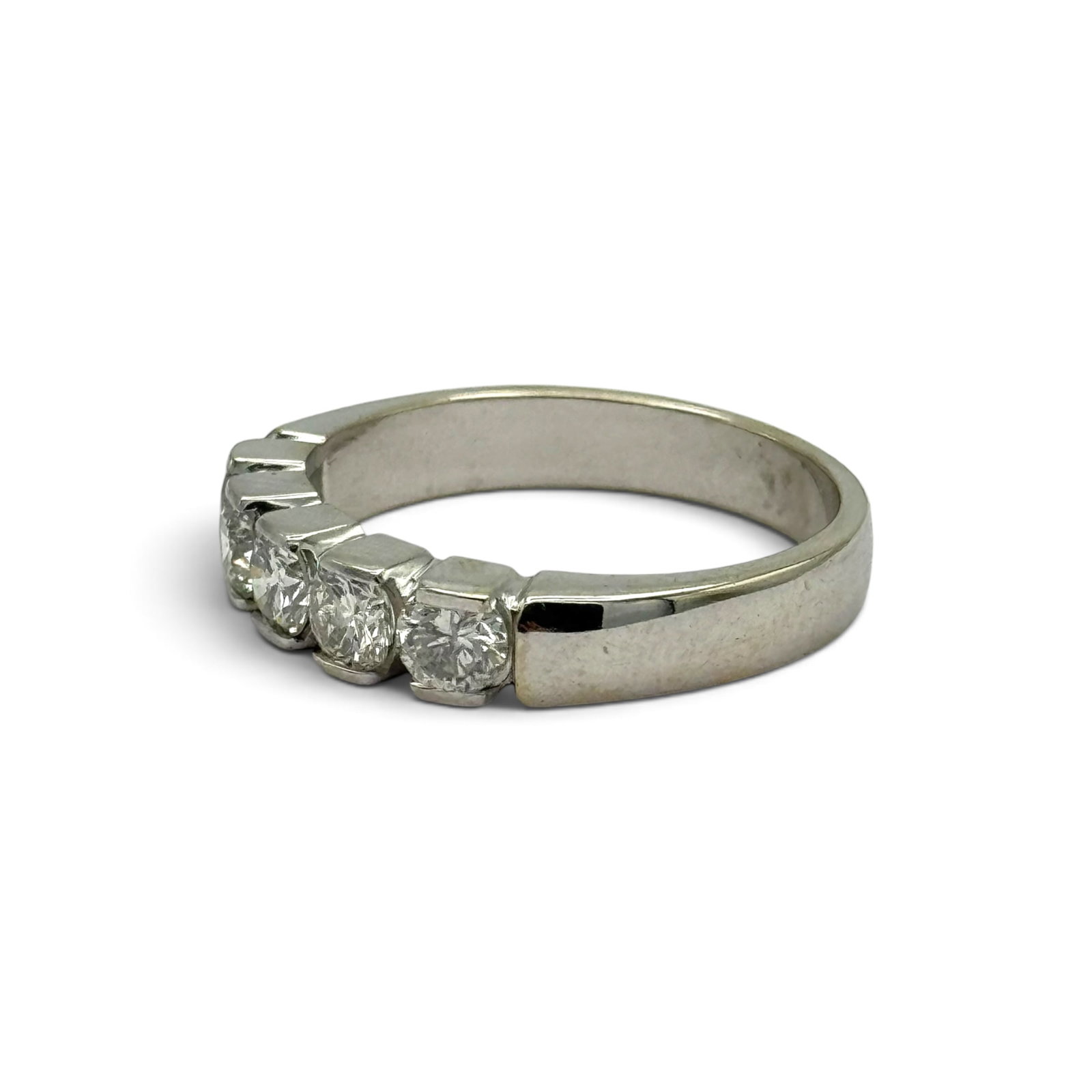 Diamond, 14k White Gold Ring - 4