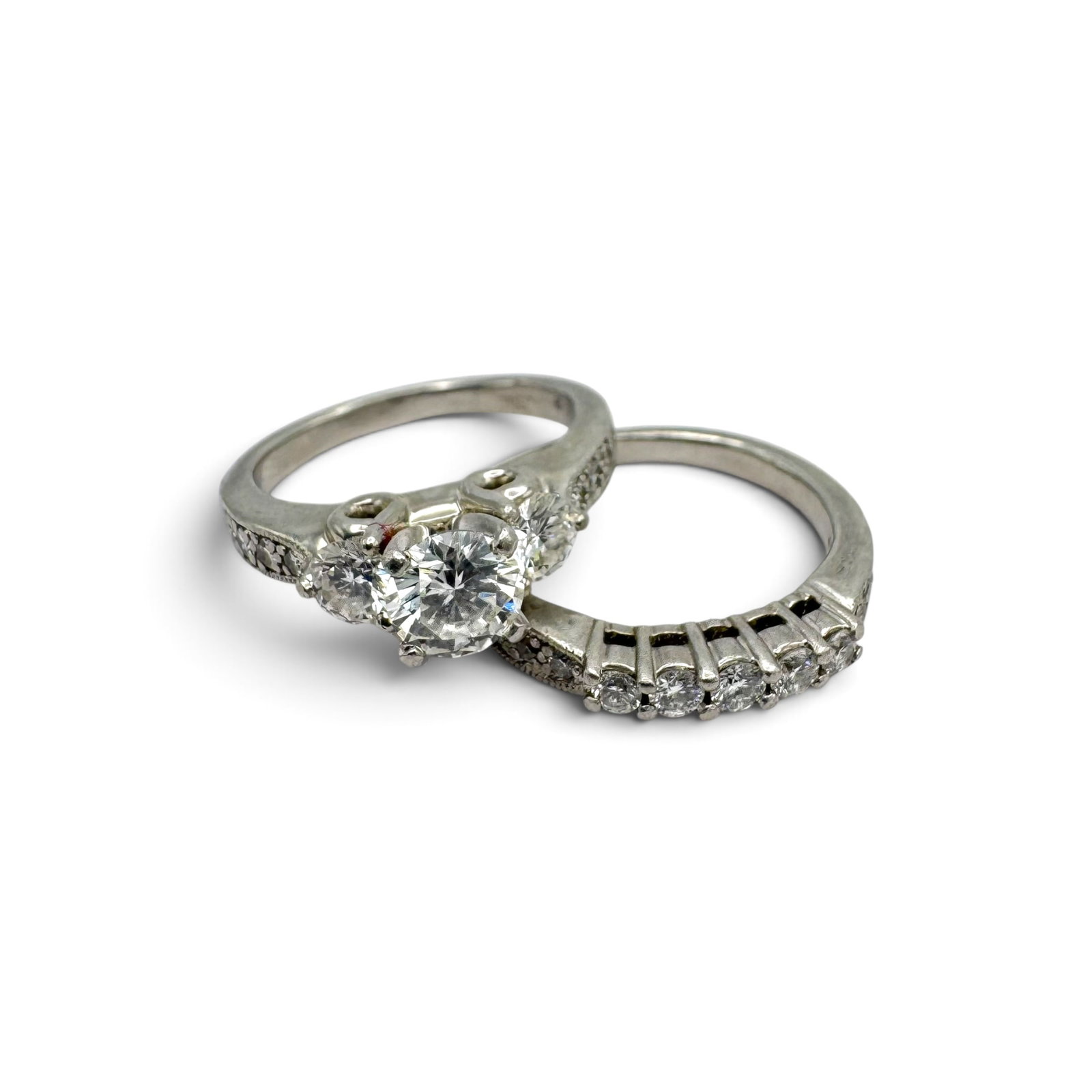 Diamond, Platinum Wedding Set - 5
