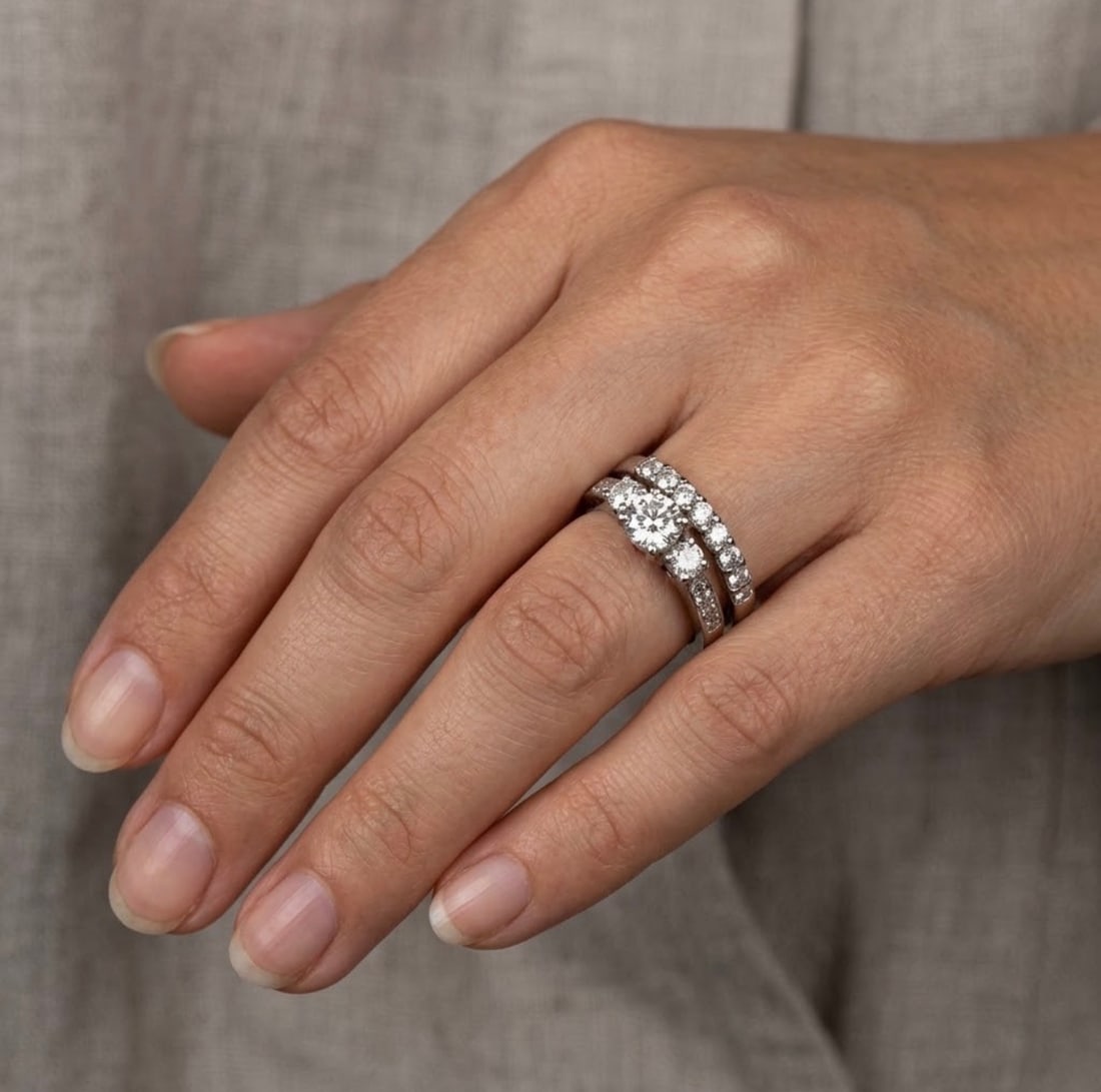 Diamond, Platinum Wedding Set - 6