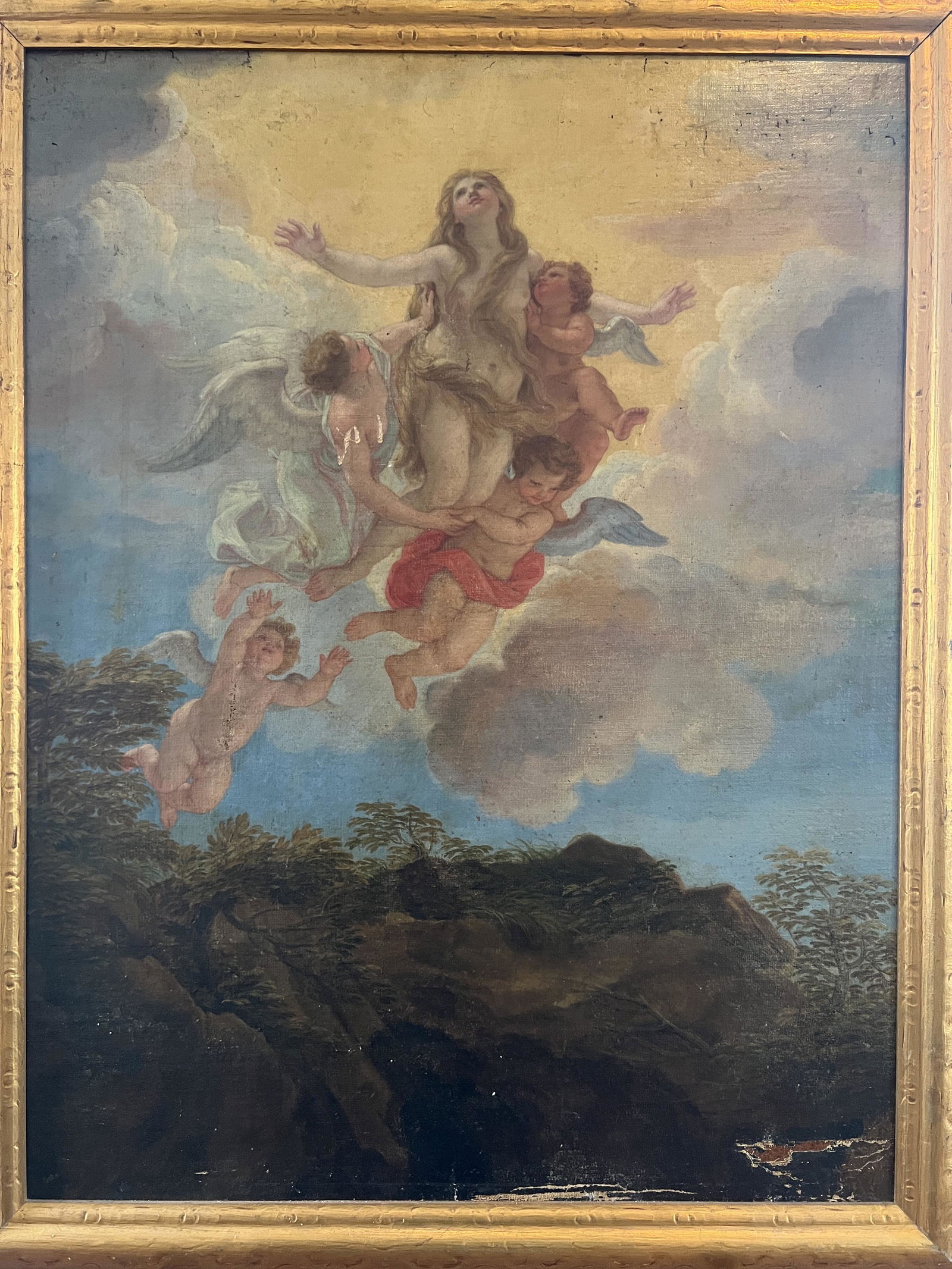 Angel Scene Oil on Canvas (1 of 7)