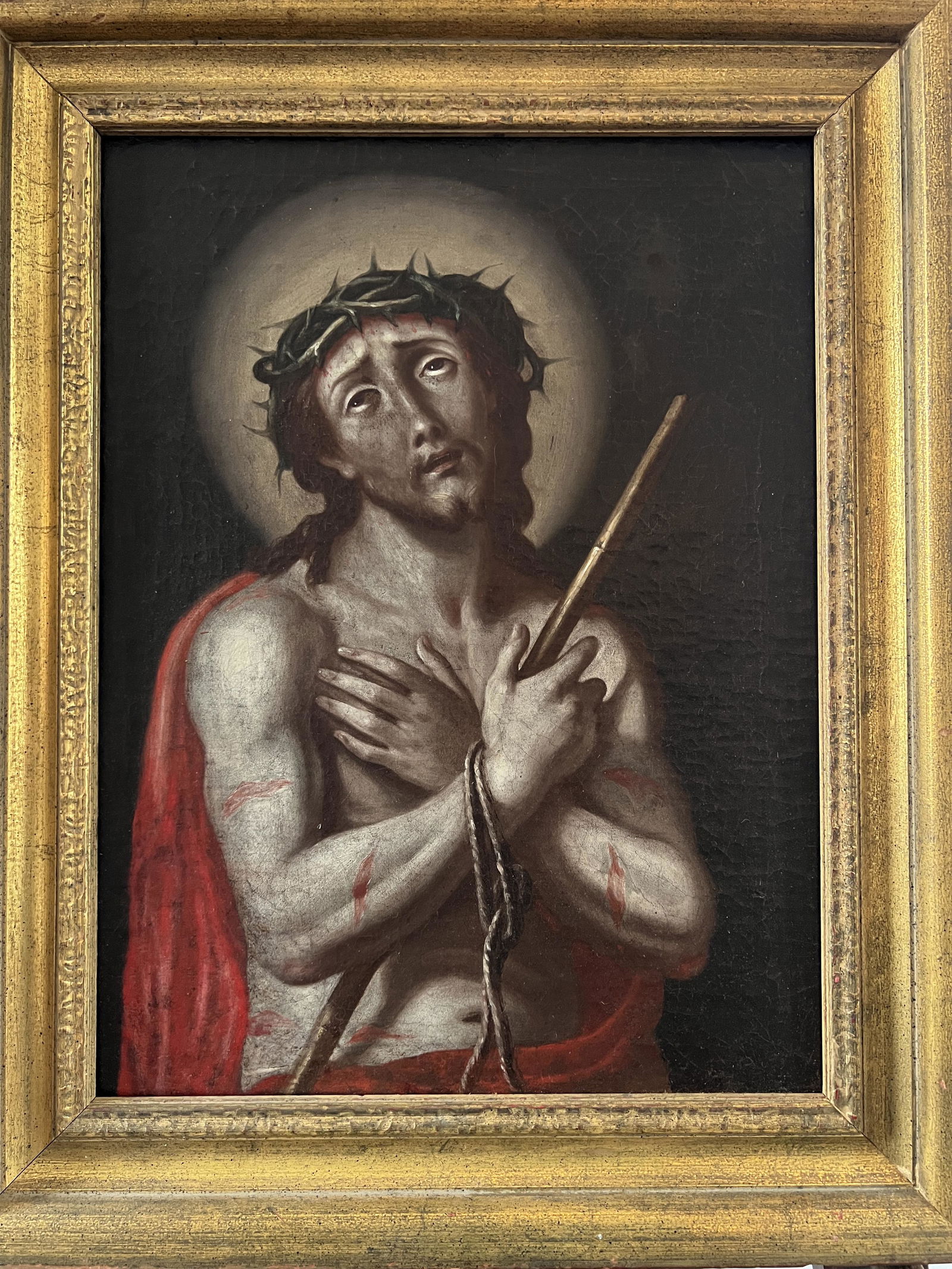 Old Masters School Crucifixion Oil on Canvas (1 of 5)