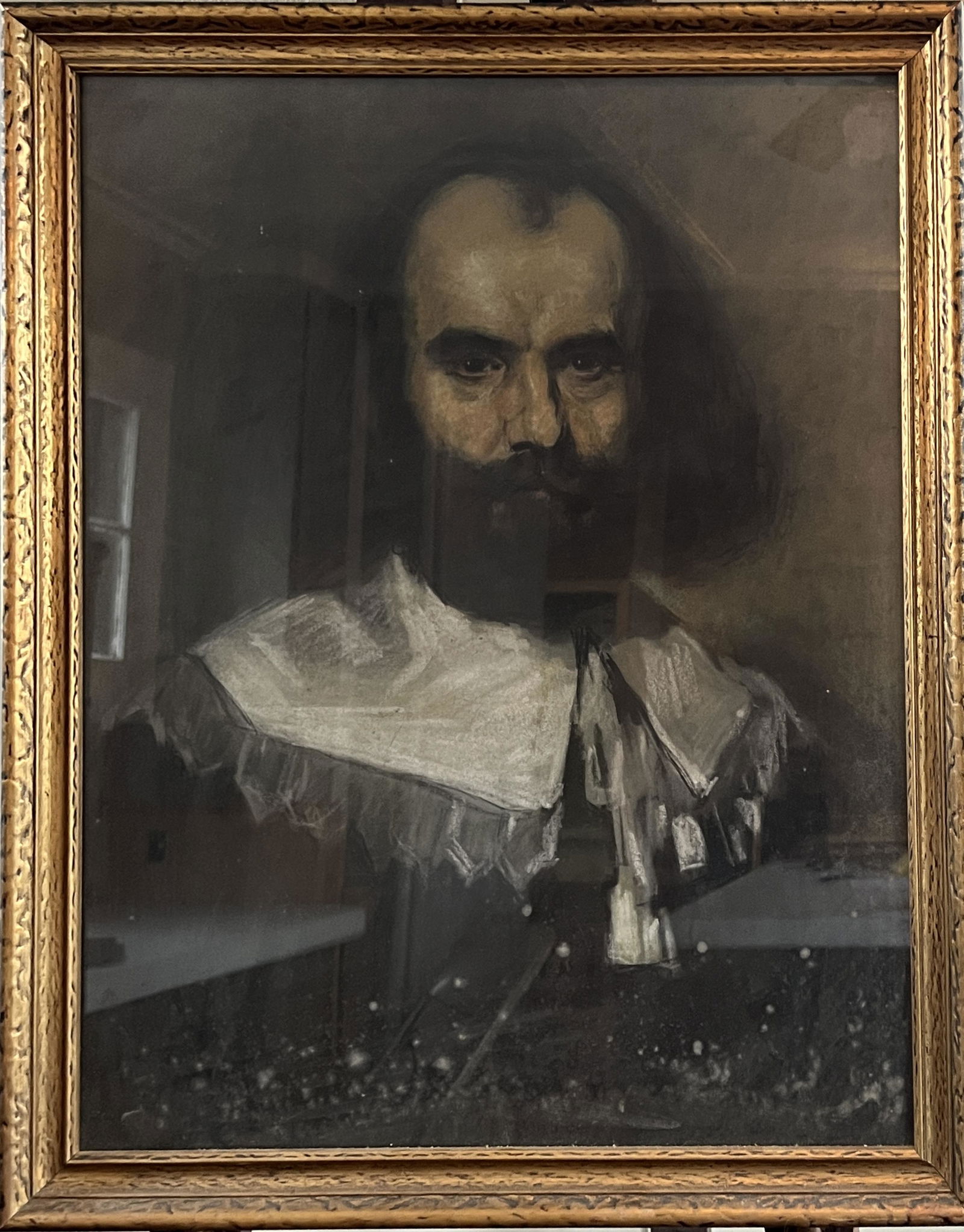 Edward Siebert 1916 Portrait of a Man Pastel (1 of 6)